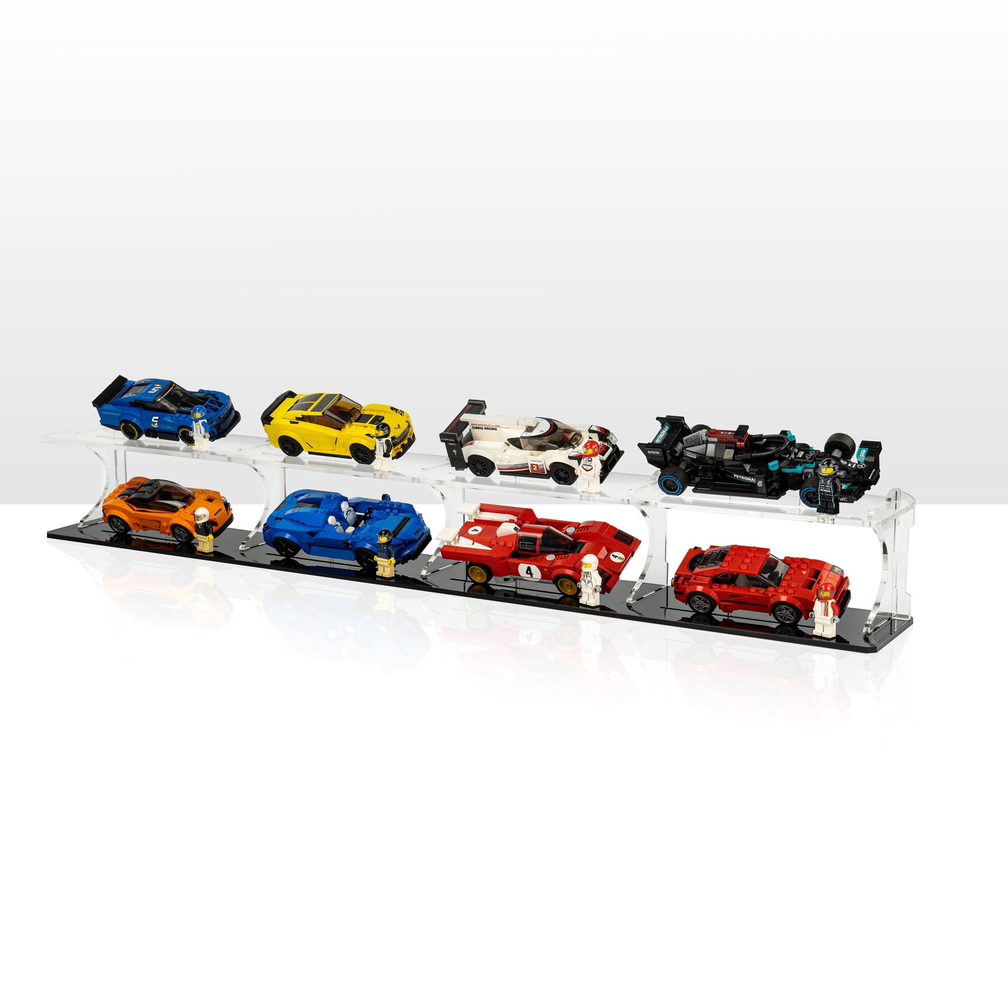 Display Stand for 8x LEGO® Speed Champions Cars (2x4)