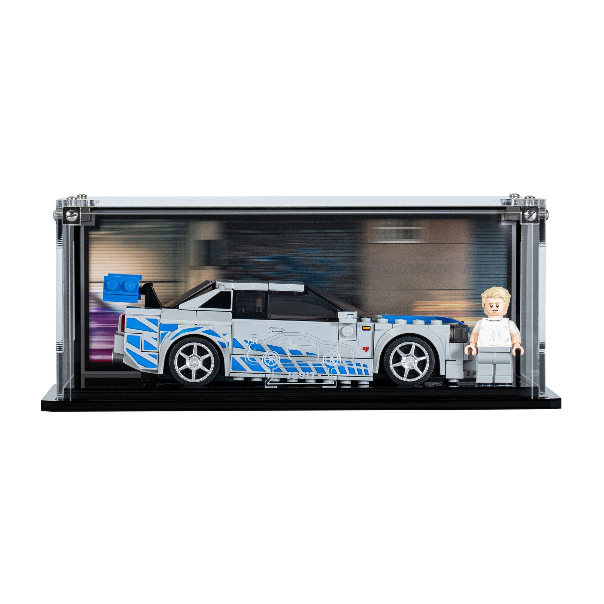 Display Case for LEGO® Speed Champions 2 Fast 2 Furious Nissan Skyline GT-R (R34) (76917)
