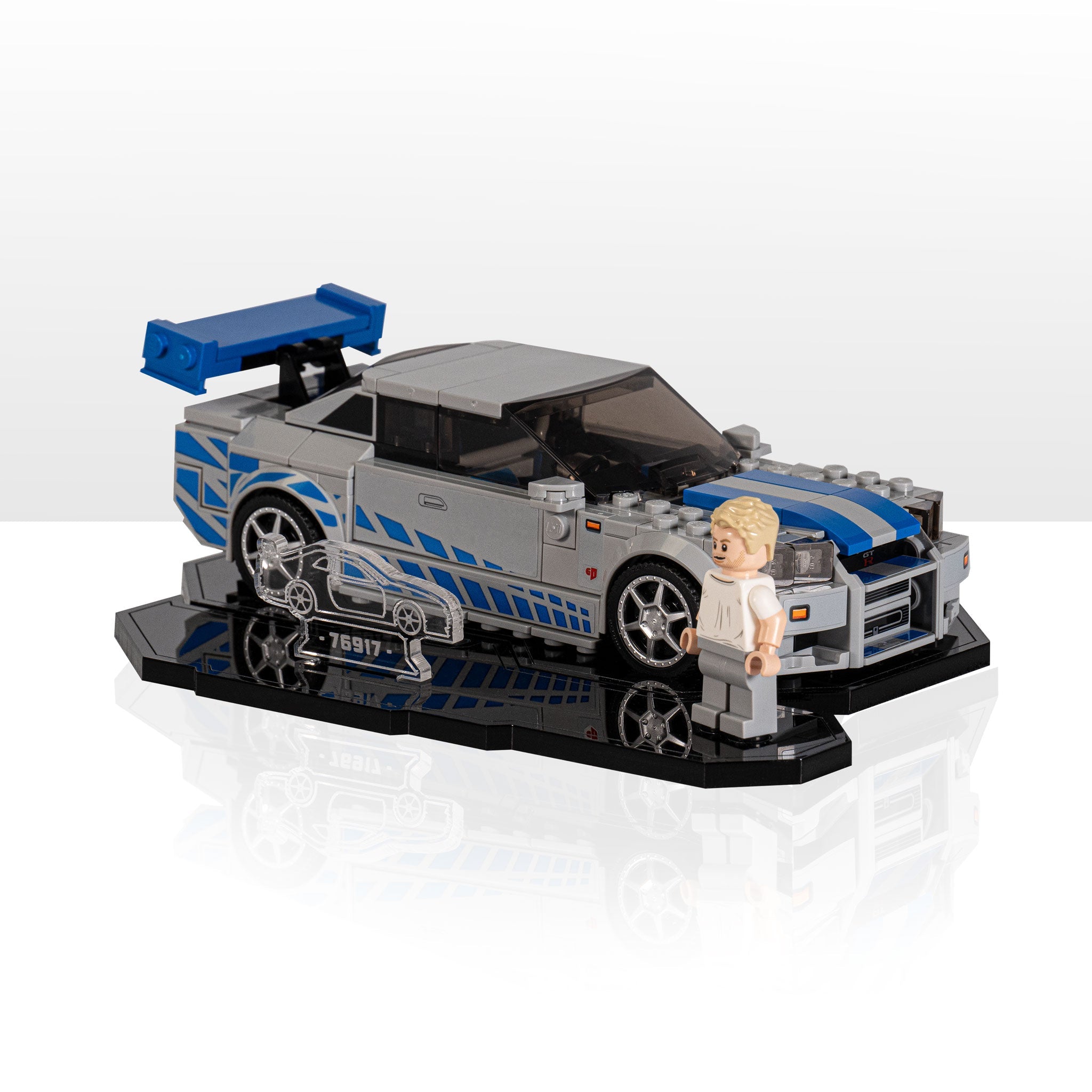 Display Stand for LEGO® Speed Champions 2 Fast 2 Furious Nissan Skyline GT-R (R34) (76917)
