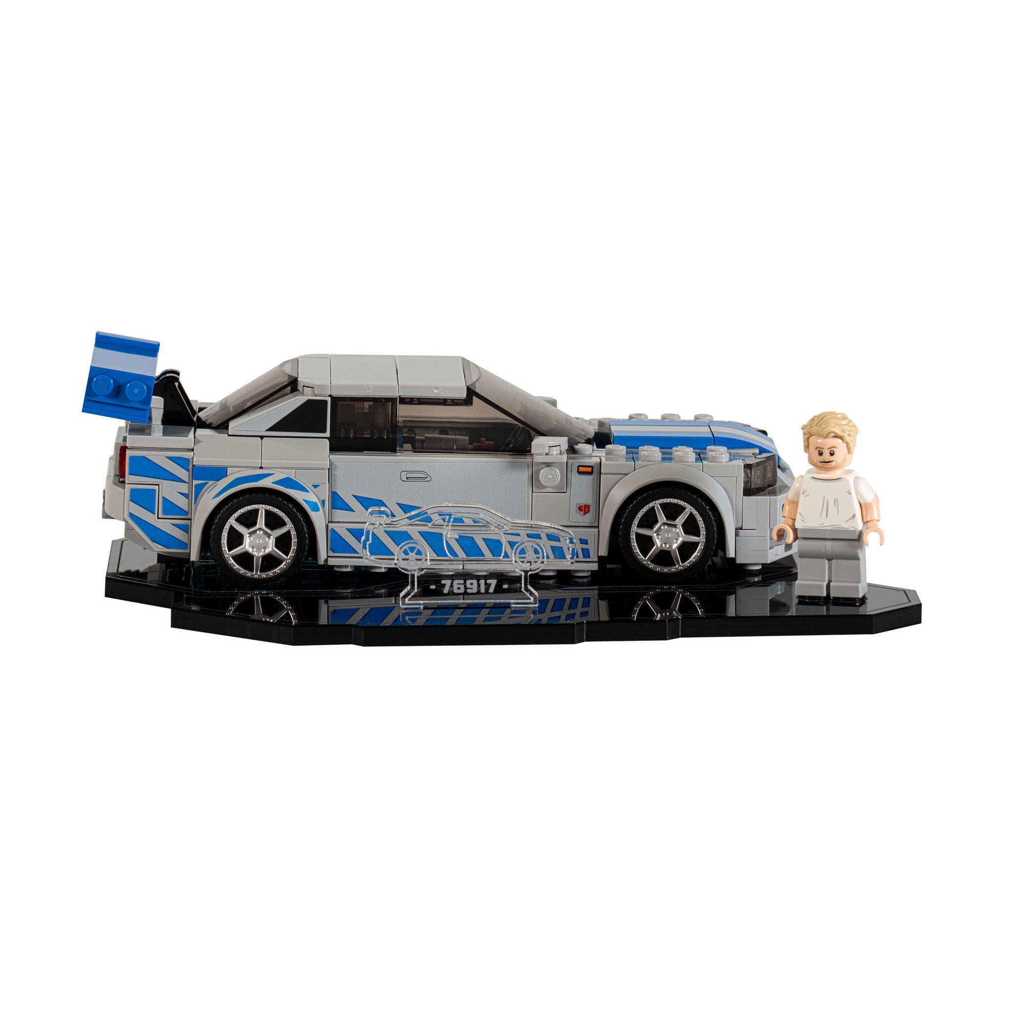 Display Stand for LEGO® Speed Champions 2 Fast 2 Furious Nissan Skyline GT-R (R34) (76917)