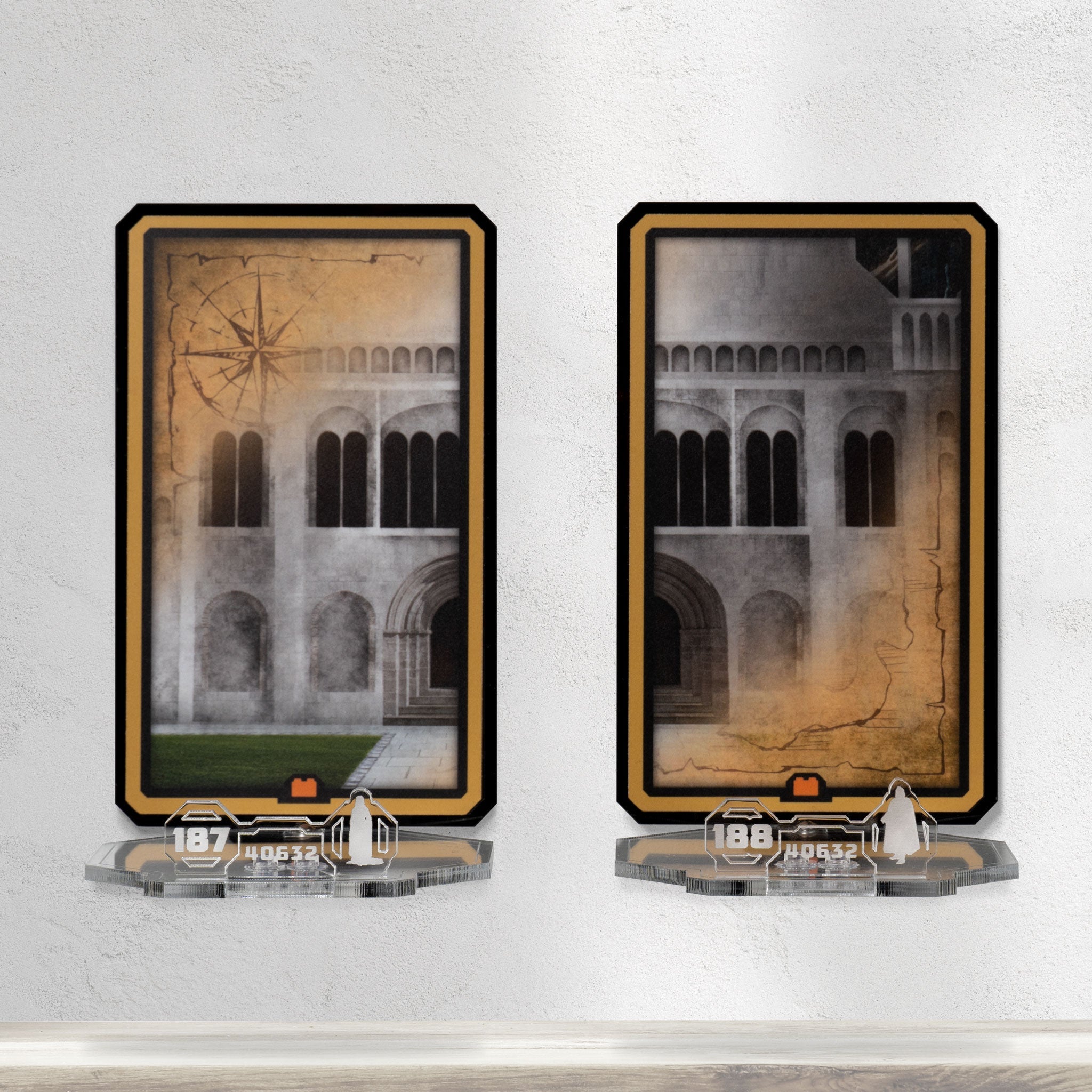 Wall mounted Display for LEGO® Brickheadz: Aragorn™ & Arwen™ (40632)