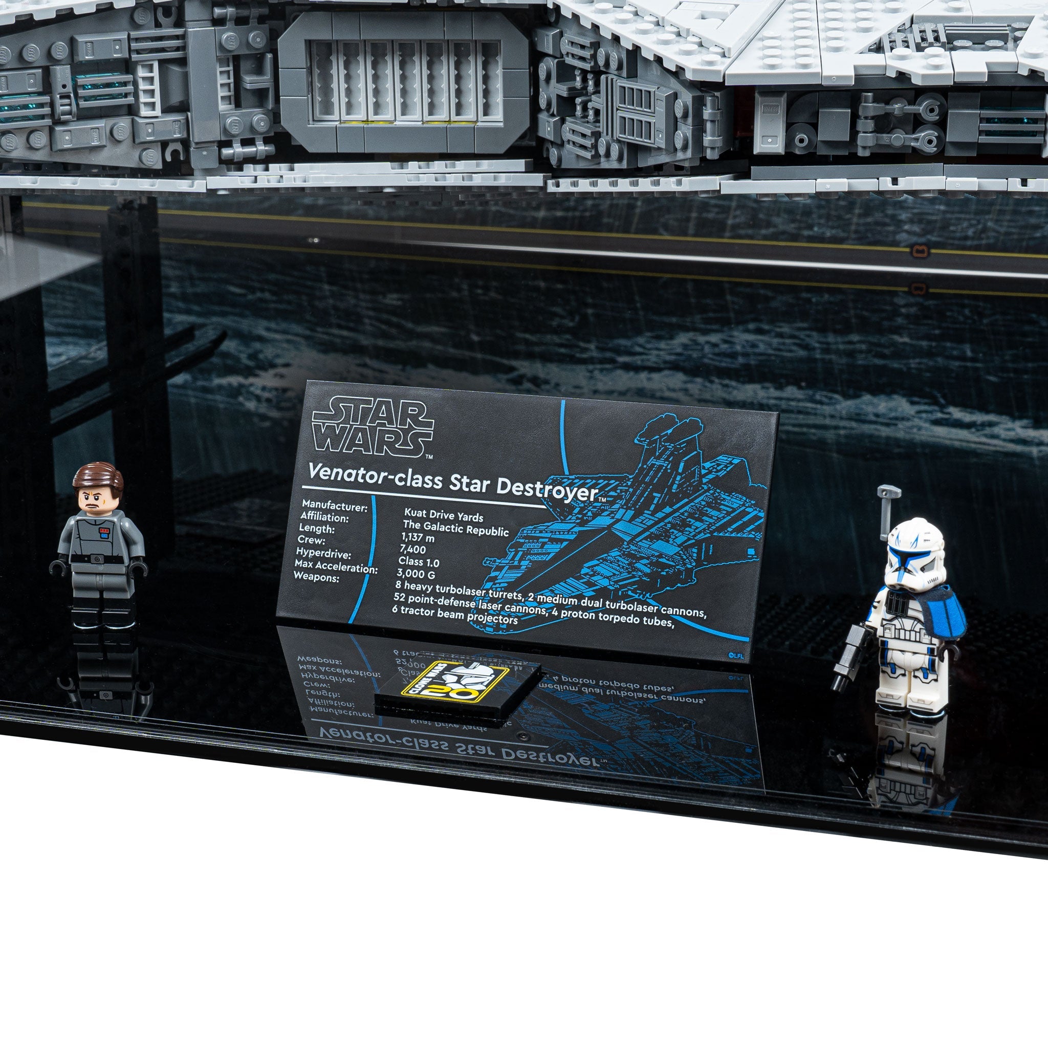 Display Case for LEGO® Star Wars™ Venator-Class Republic Attack Cruiser (75367)