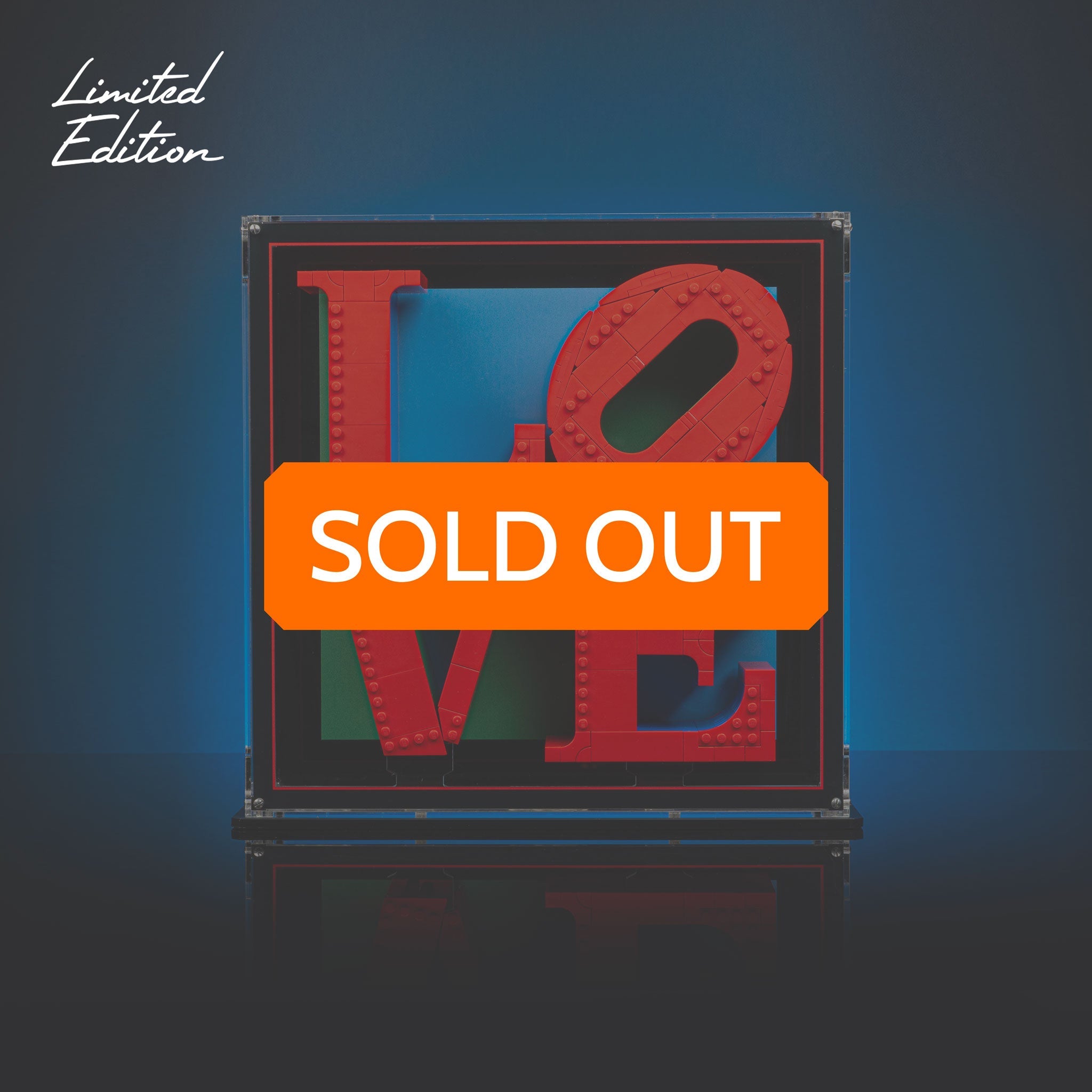Limited Edition Wall Mountable Display Case for LEGO® Art: Robert Indiana's LOVE (31214)