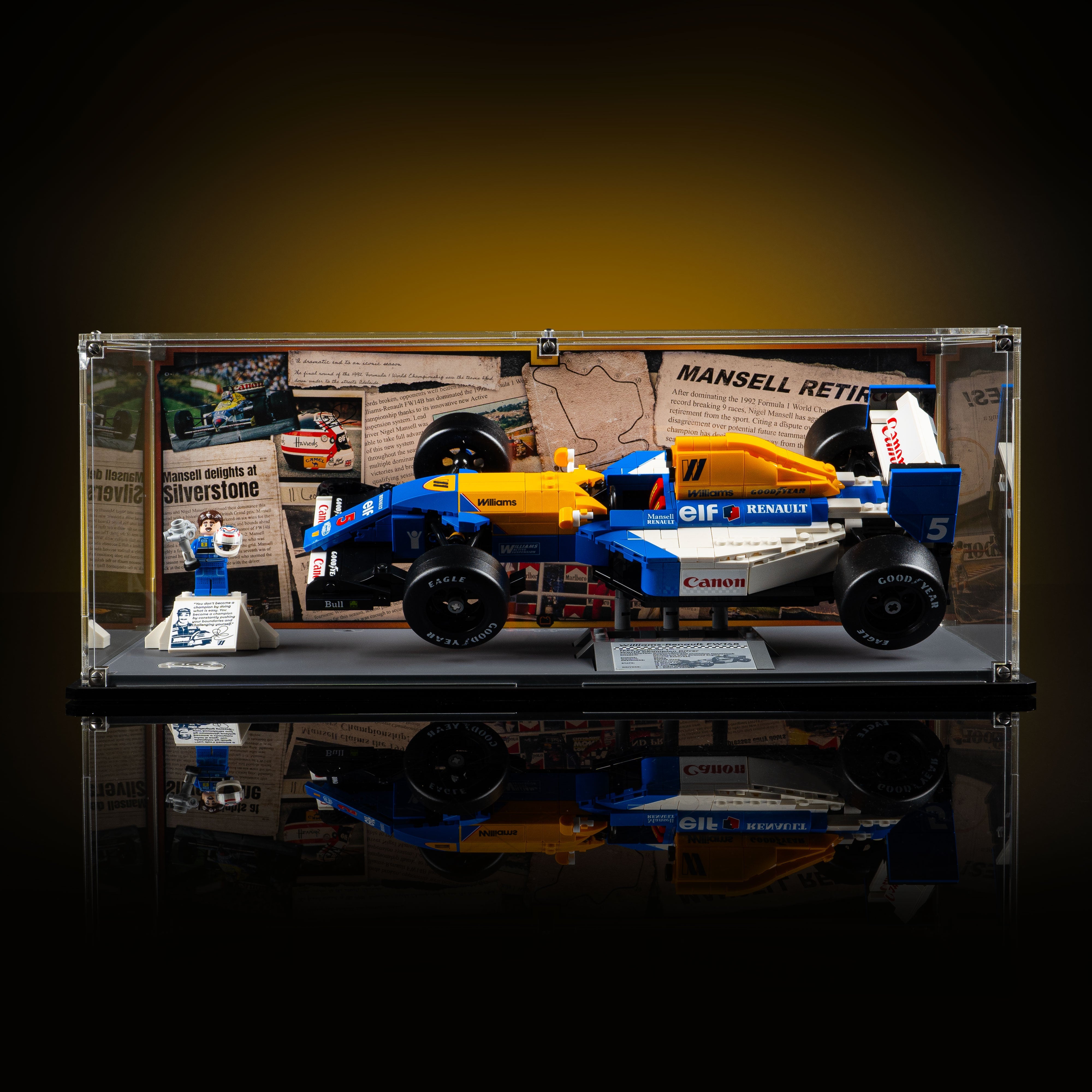 Limited Edition Display Case for LEGO® Icons: Williams Racing FW14B & Nigel Mansell (10353)