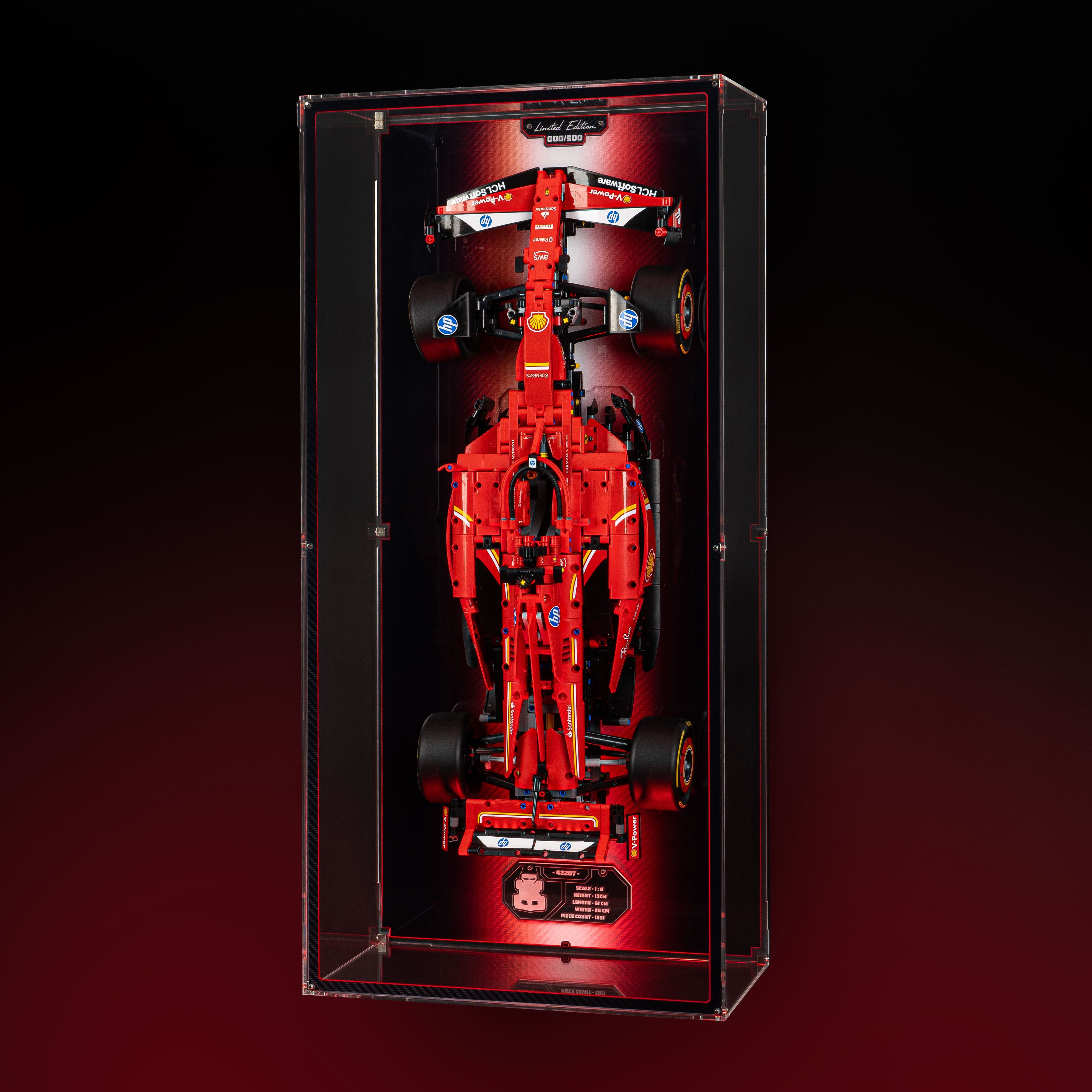 Limited Edition Wall Mounted Display Case for LEGO® Technic Ferrari SF-24 F1 Car (42207)