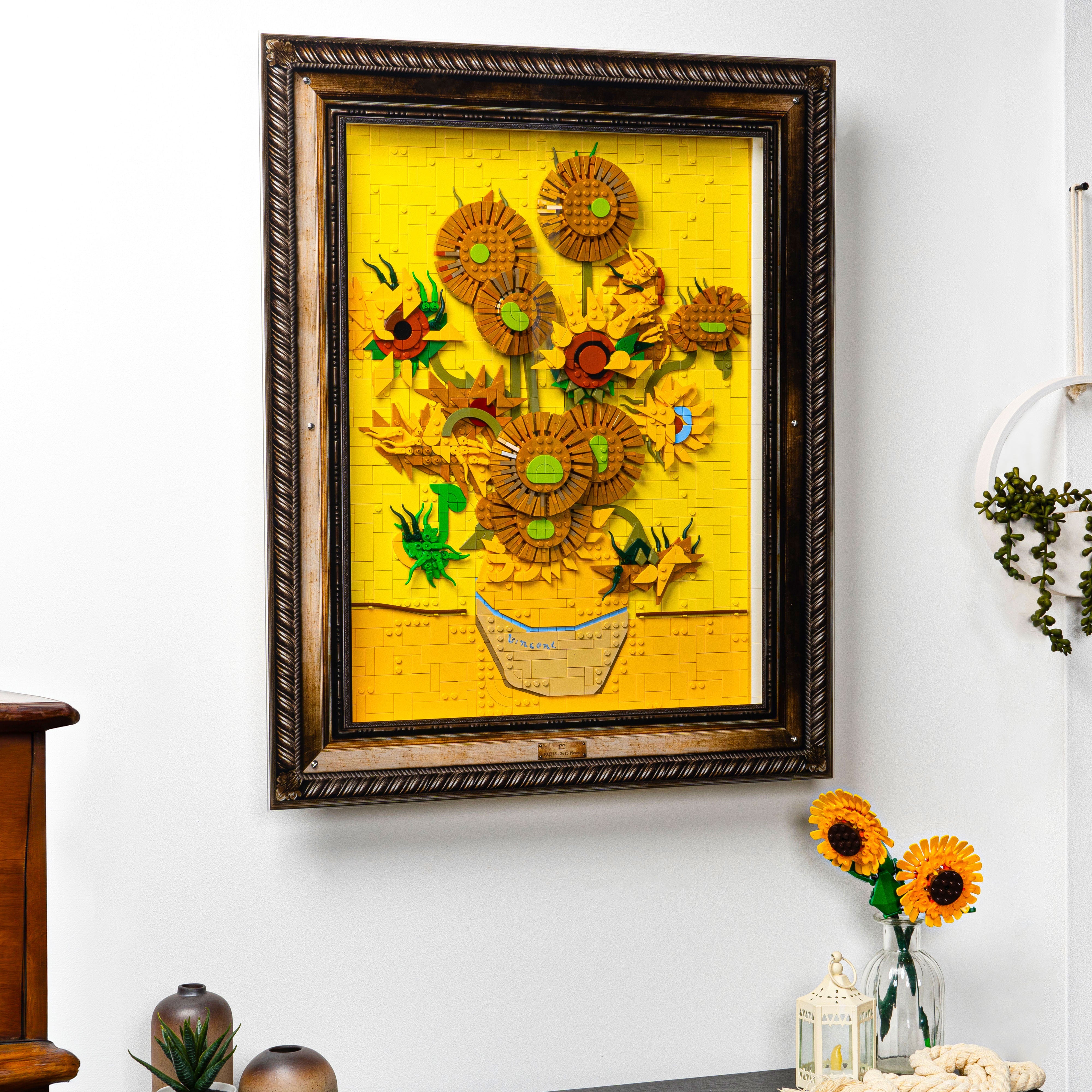 Wall Mounted Display Case for LEGO® Art: Vincent van Gogh - Sunflowers (31215)