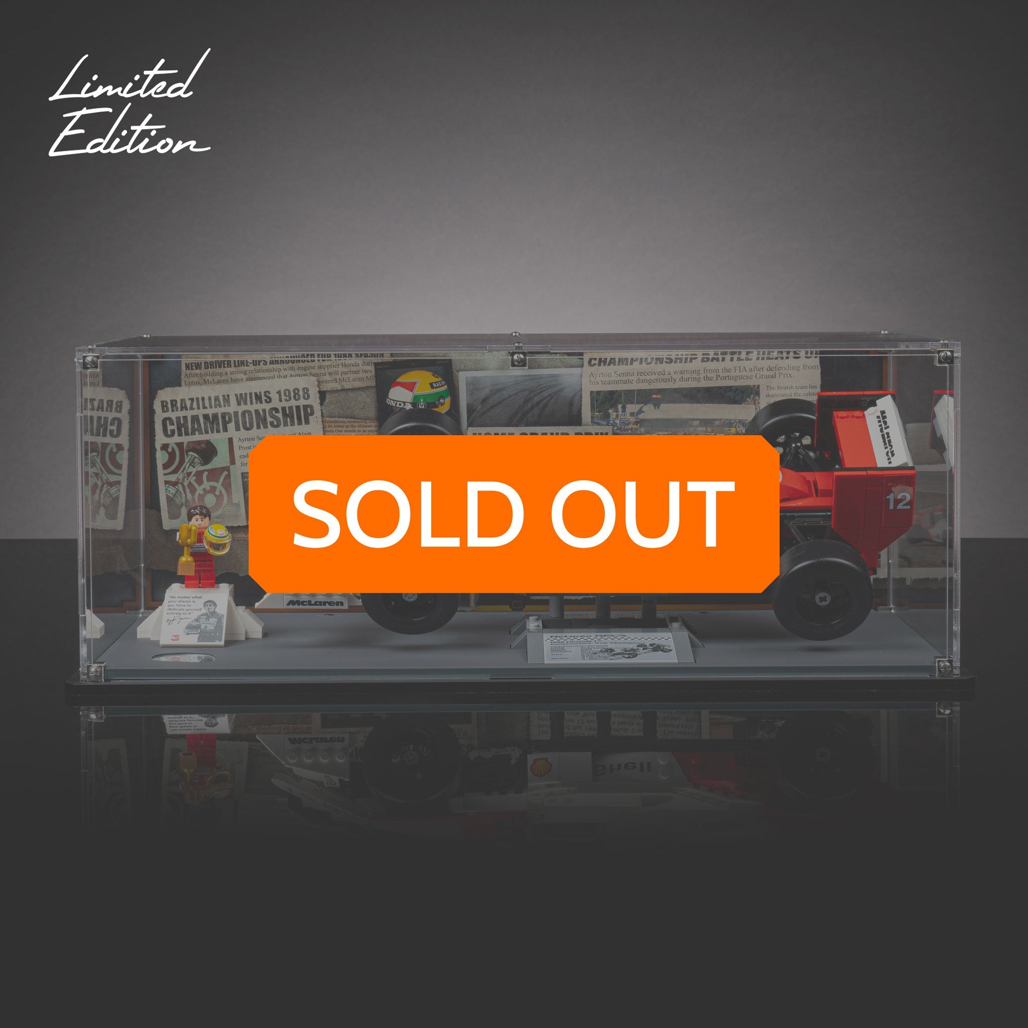 Limited Edition Display Case LEGO ® Icons McLaren MP4/4 & Ayrton Senna (10330)