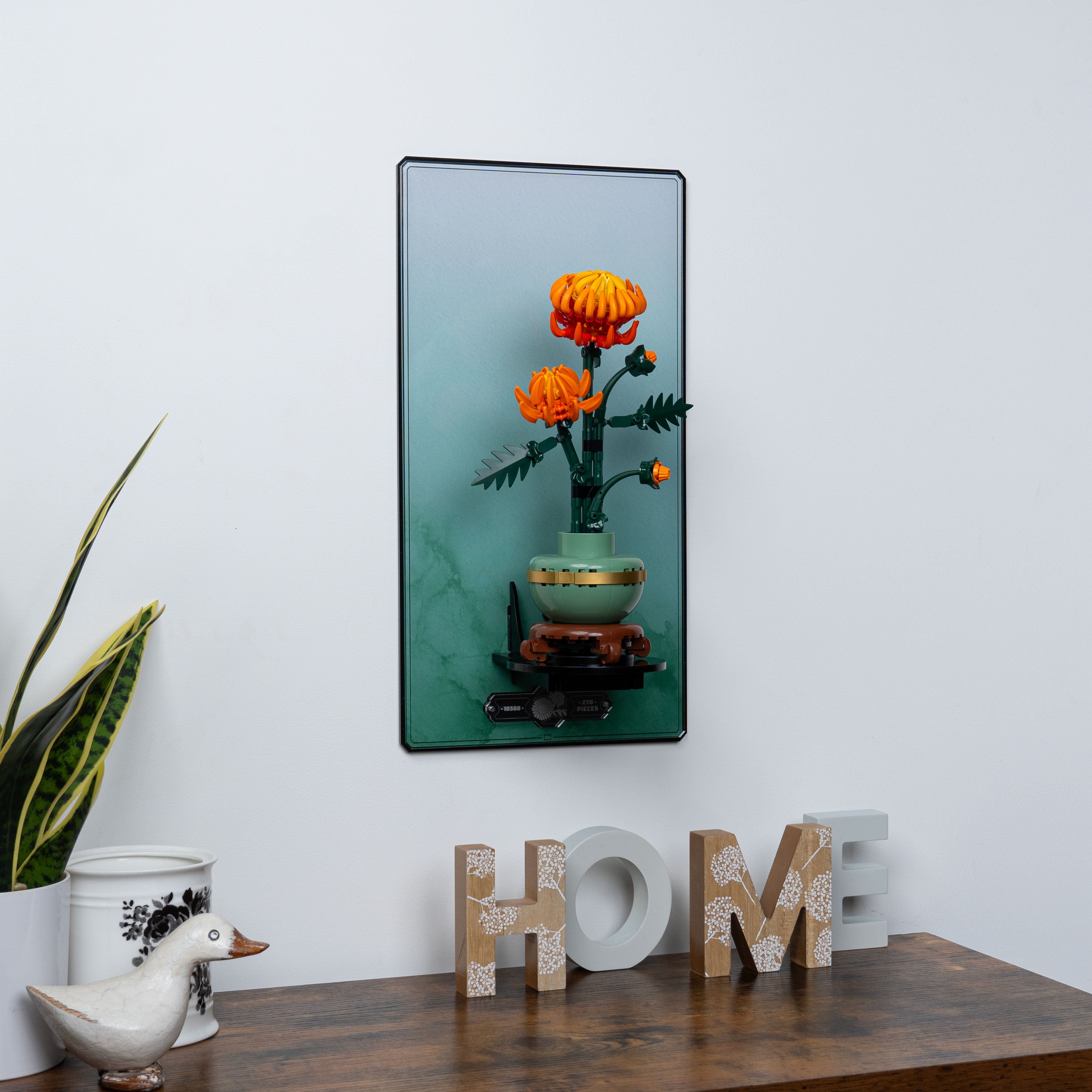 Wall Mounted Display Stand for LEGO® Botanicals Chrysanthemum (10368)