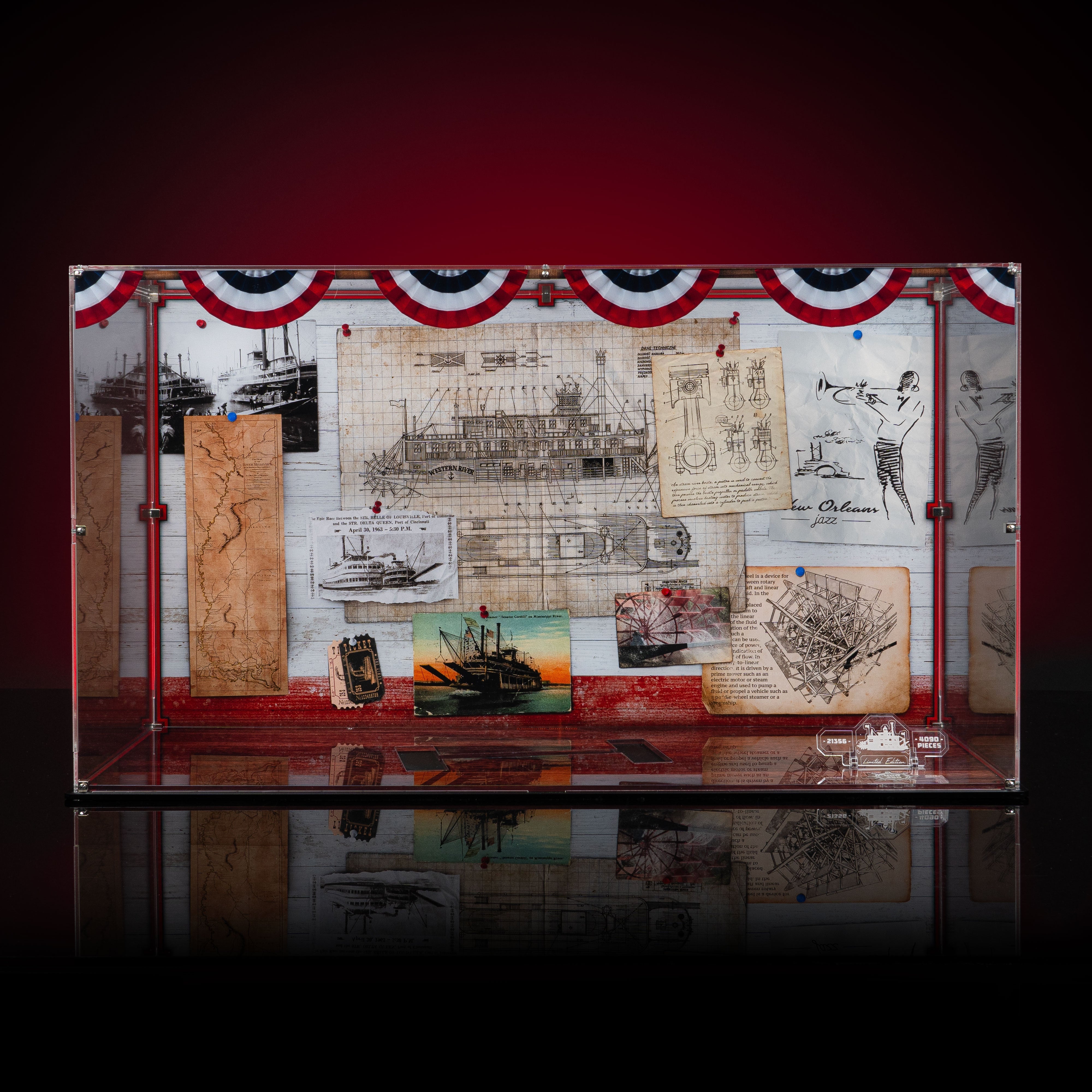 Limited Edition Display Case for LEGO® Ideas River Steamboat (21356)