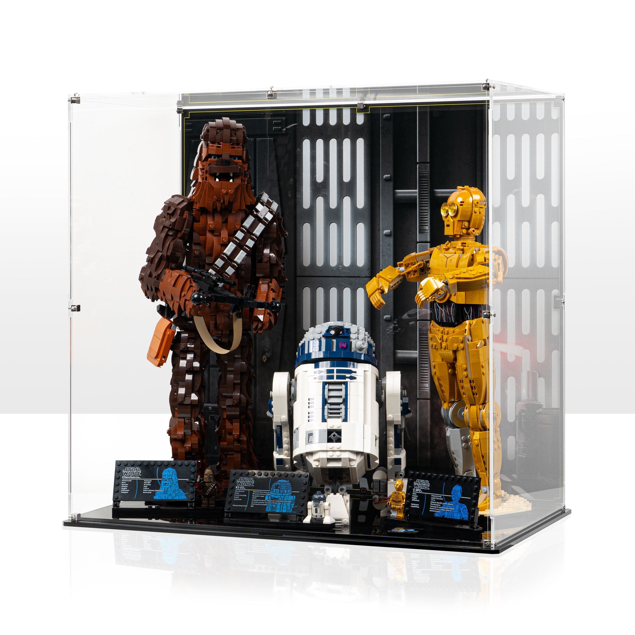 Display Case for LEGO® Star Wars™ Chewbacca, C-3PO and R2-D2 (75371, 75398, 75379)