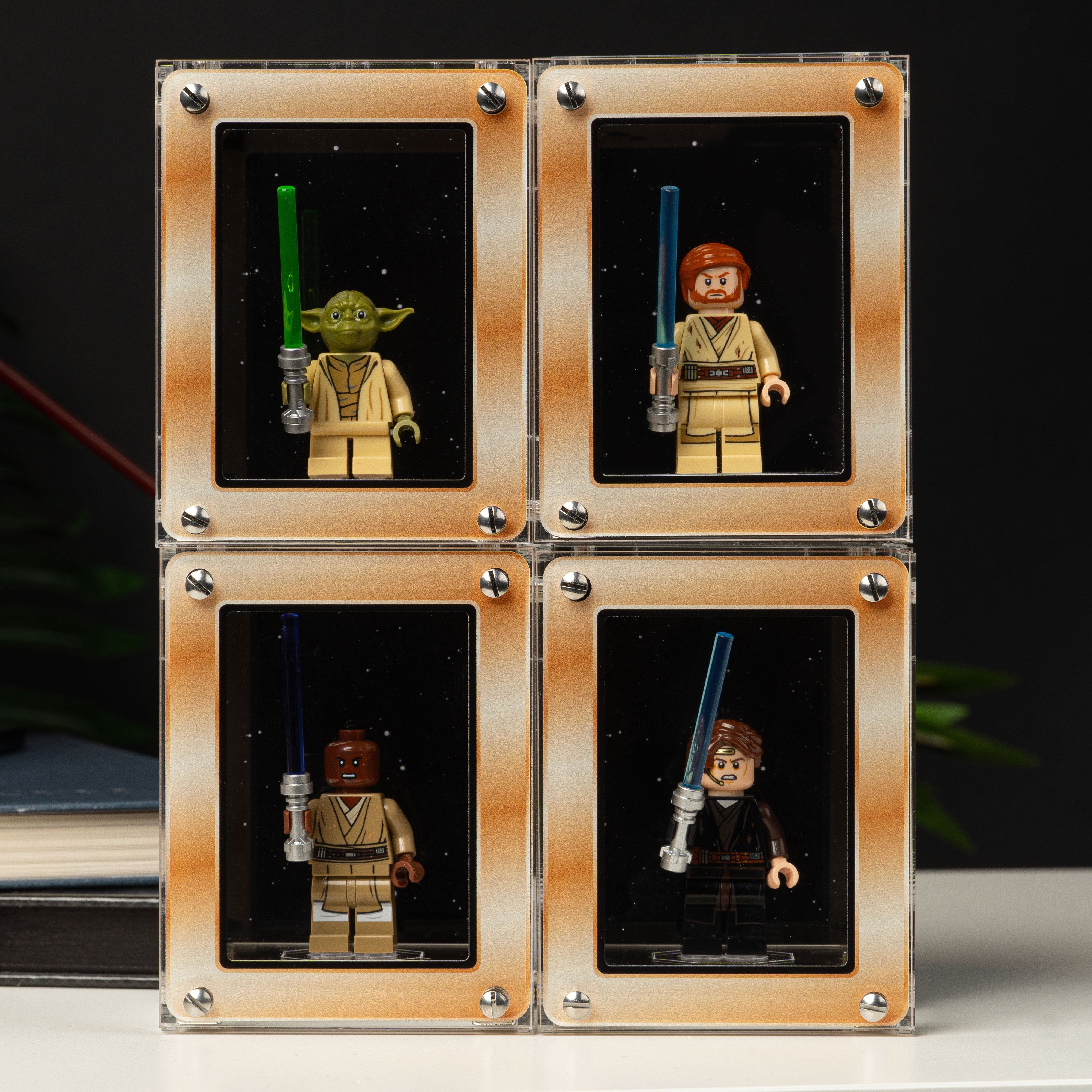 Star Wars™ Gold Themed Modular Display Case for LEGO® Minifigures