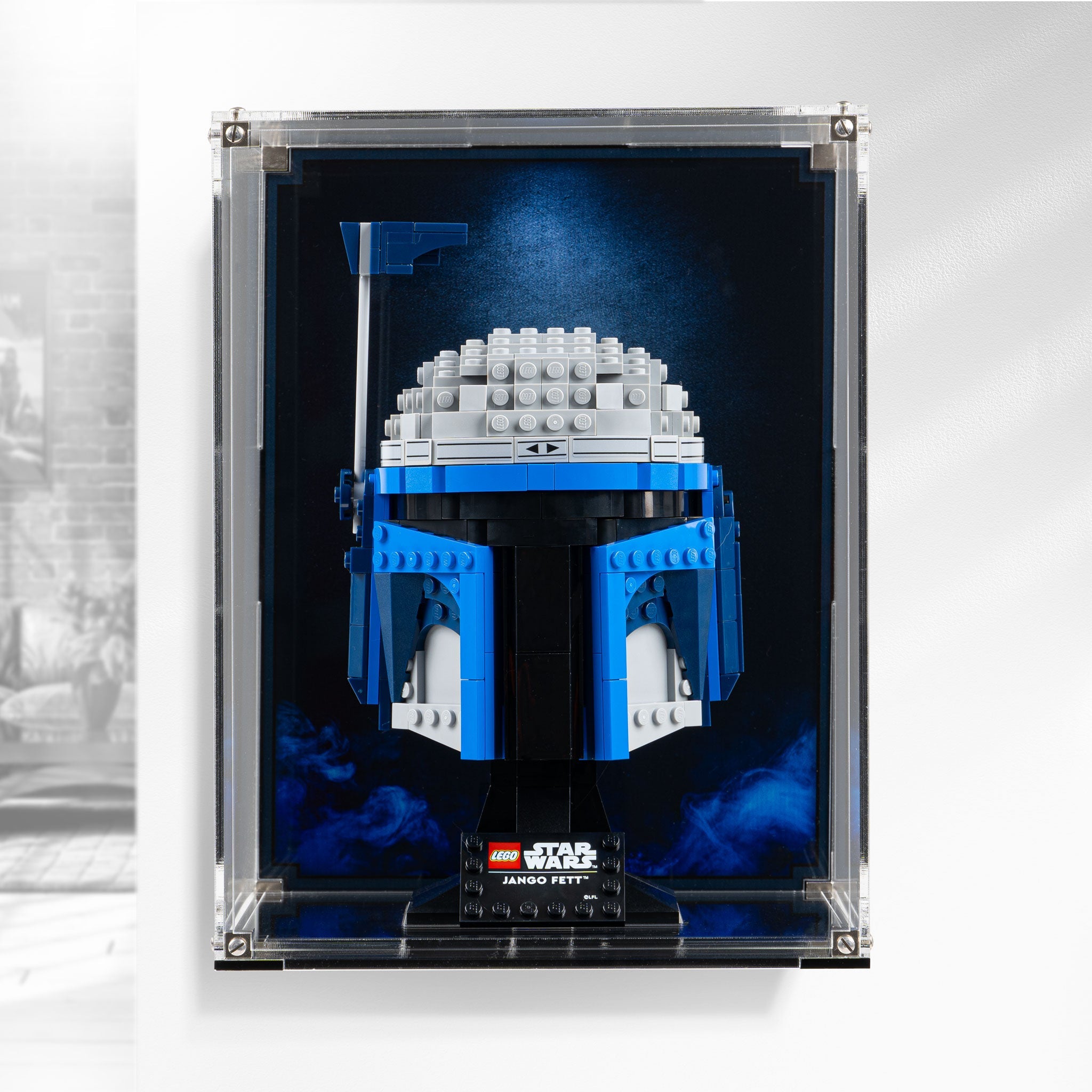 Wall-Mounted Display Case for LEGO® Star Wars: Jango Fett's Helmet (75408)