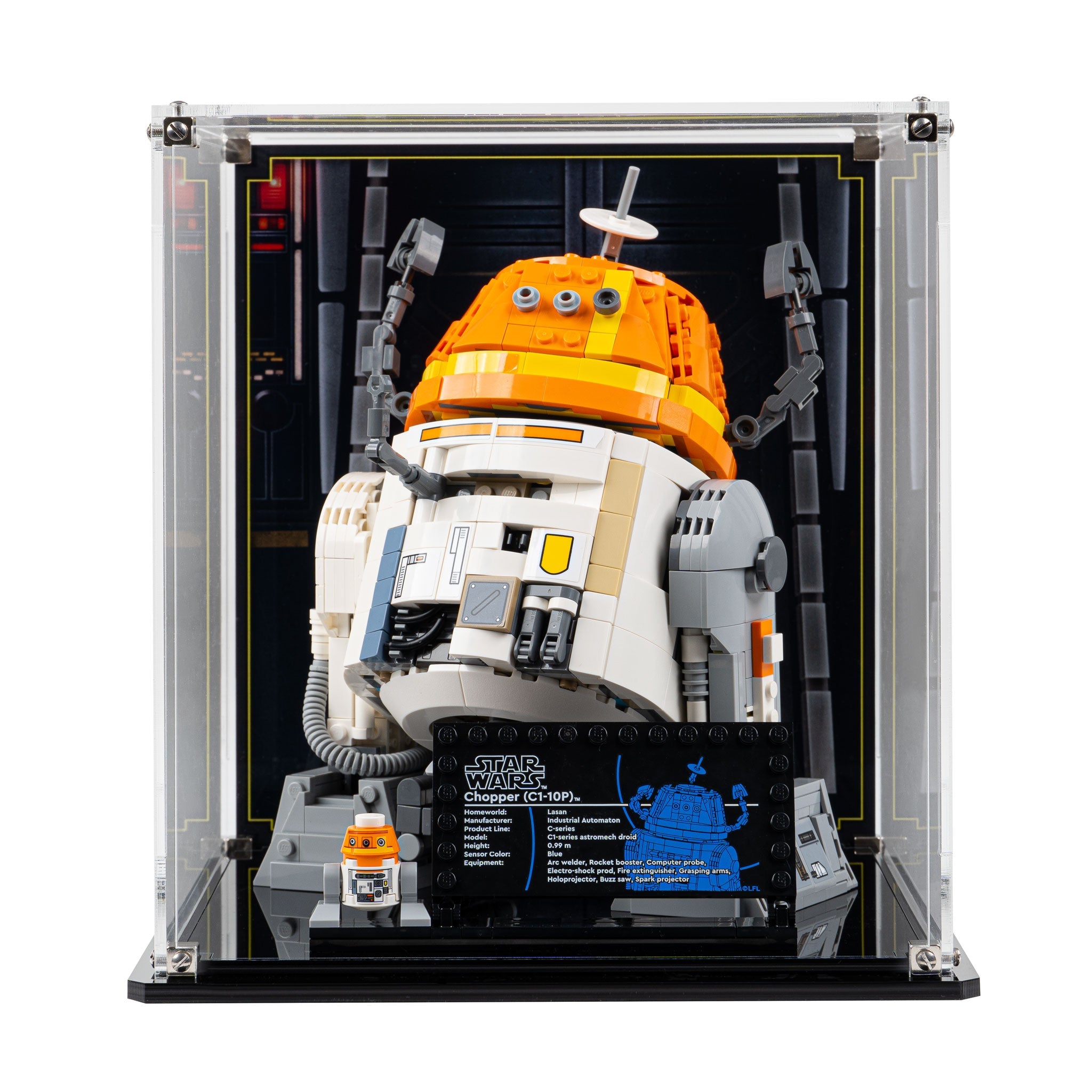 Display Case for LEGO® Star Wars: Chopper (C1-10P) Astromech Droid (75416)