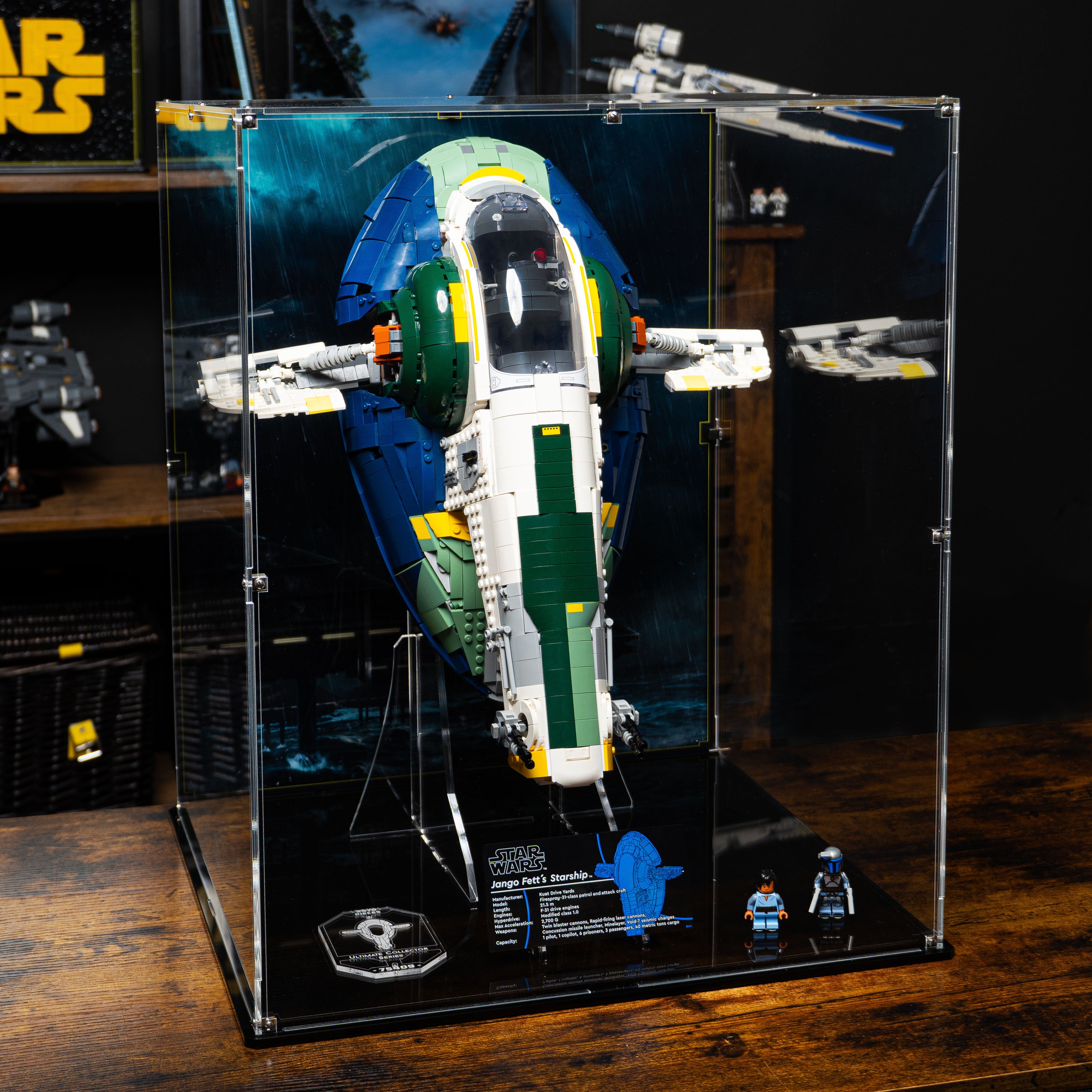 Display Case for LEGO® Star Wars: Jango Fett's Firespray-Class Starship (75409)