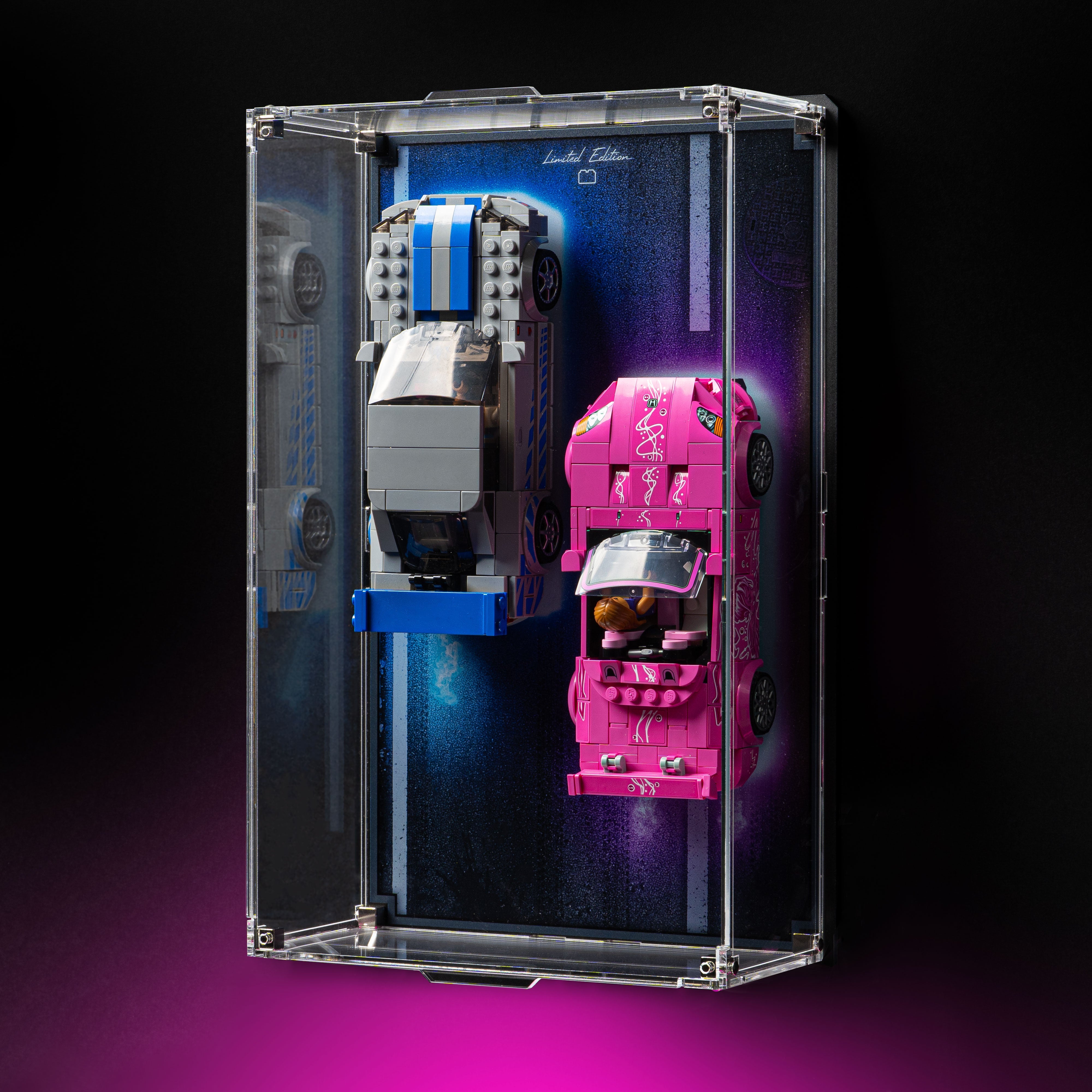 Limited Edition Display Case for LEGO® Speed Champions: 2 Fast 2 Furious Honda S2000 (77241) & Nissan Skyline GT-R (76917)