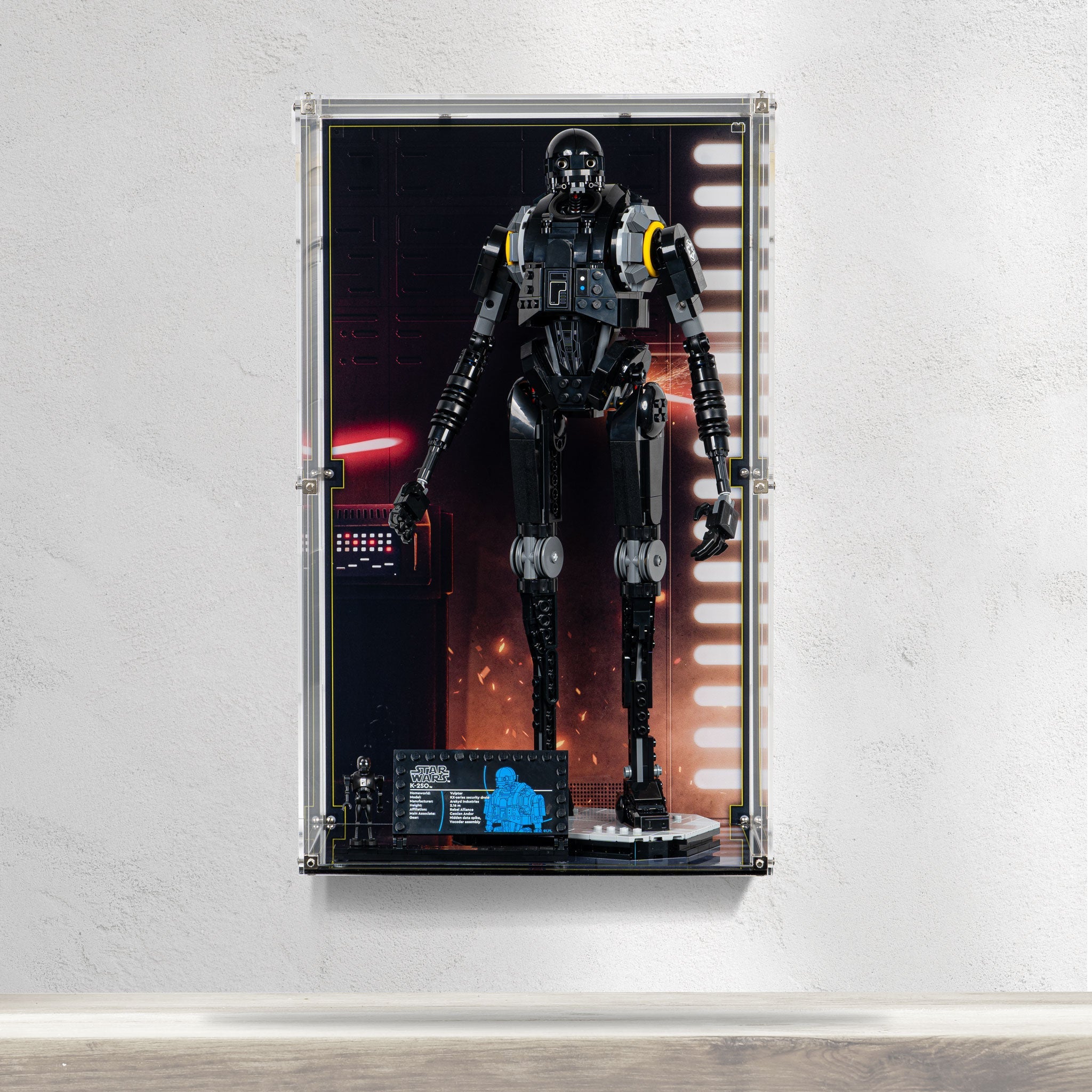 Wall Mounted Display Case for LEGO® Star Wars: K-2SO (75434)