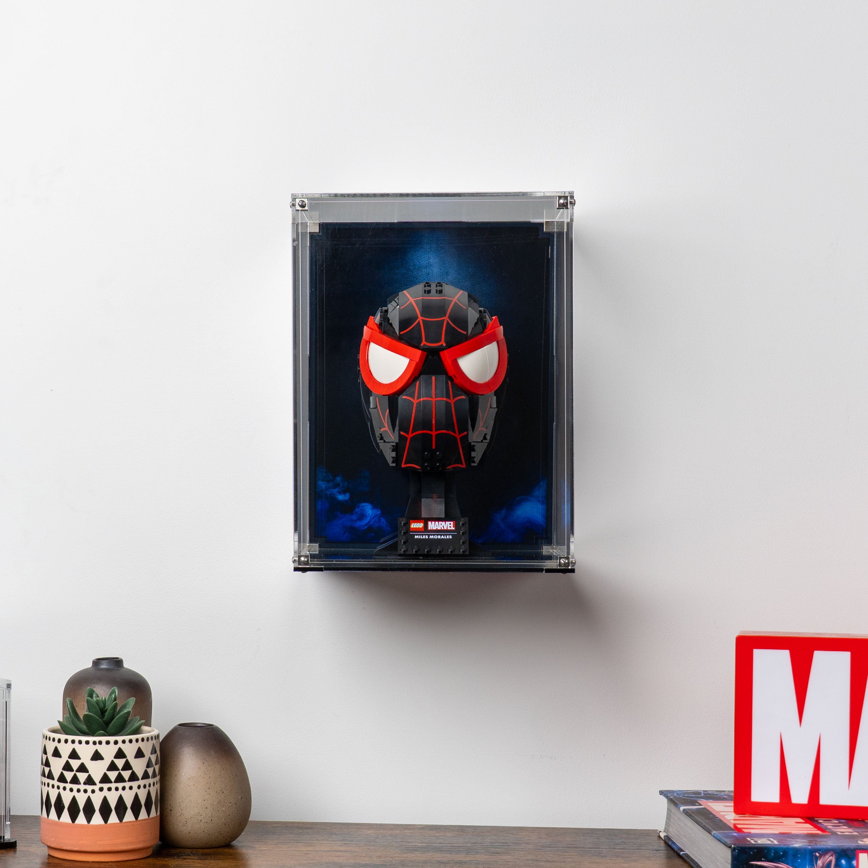 Wall Mounted Display Case for LEGO® Marvel: Miles Morales’ Mask (76329)