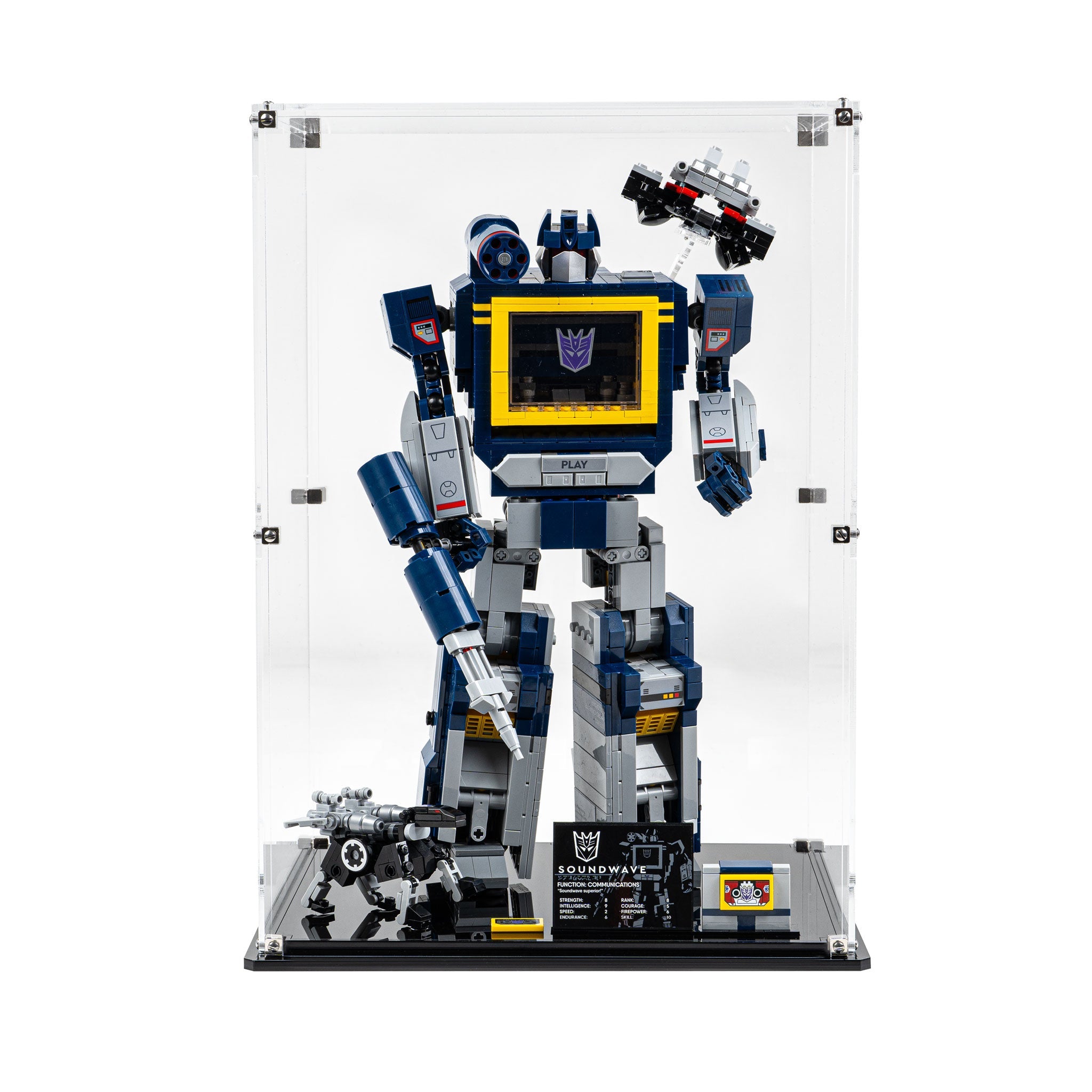 Display Case for LEGO® Icons: Transformers: Soundwave (10358)