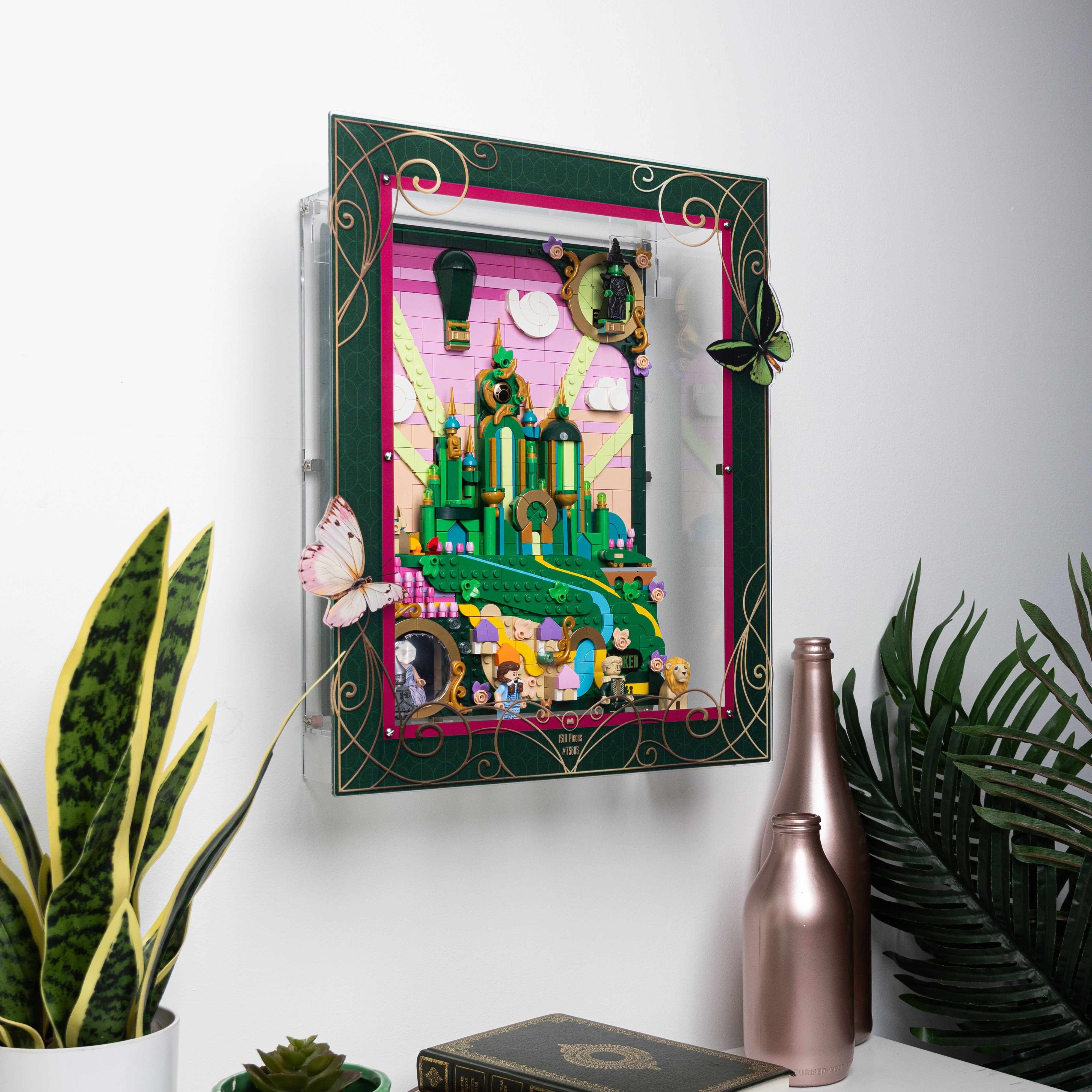 Wall Mounted Display Case for LEGO® Wicked: Emerald City Wall Art (75685)