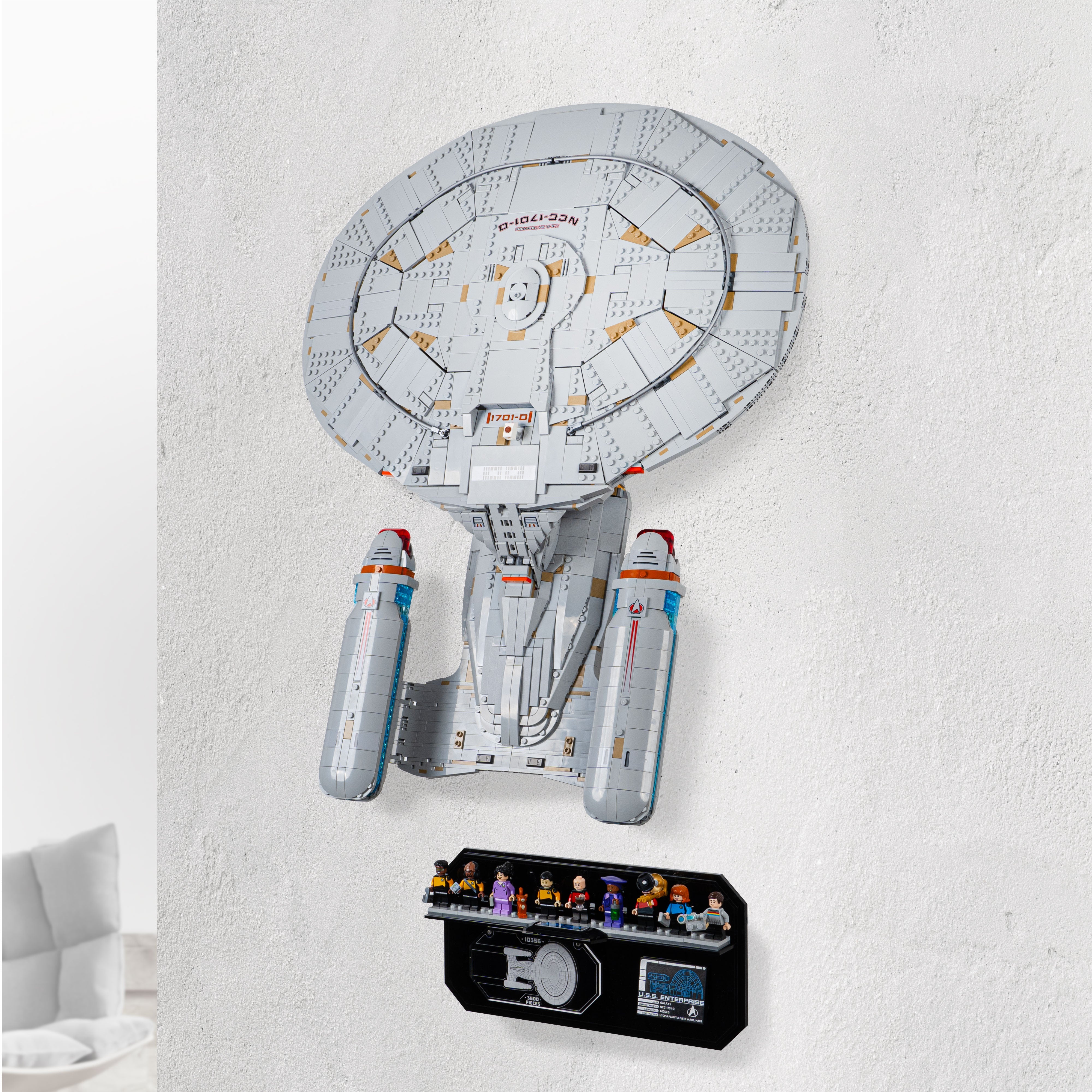 Wall Mounted Display for LEGO® Star Trek: U.S.S. Enterprise NCC-1701-D™ (10356)