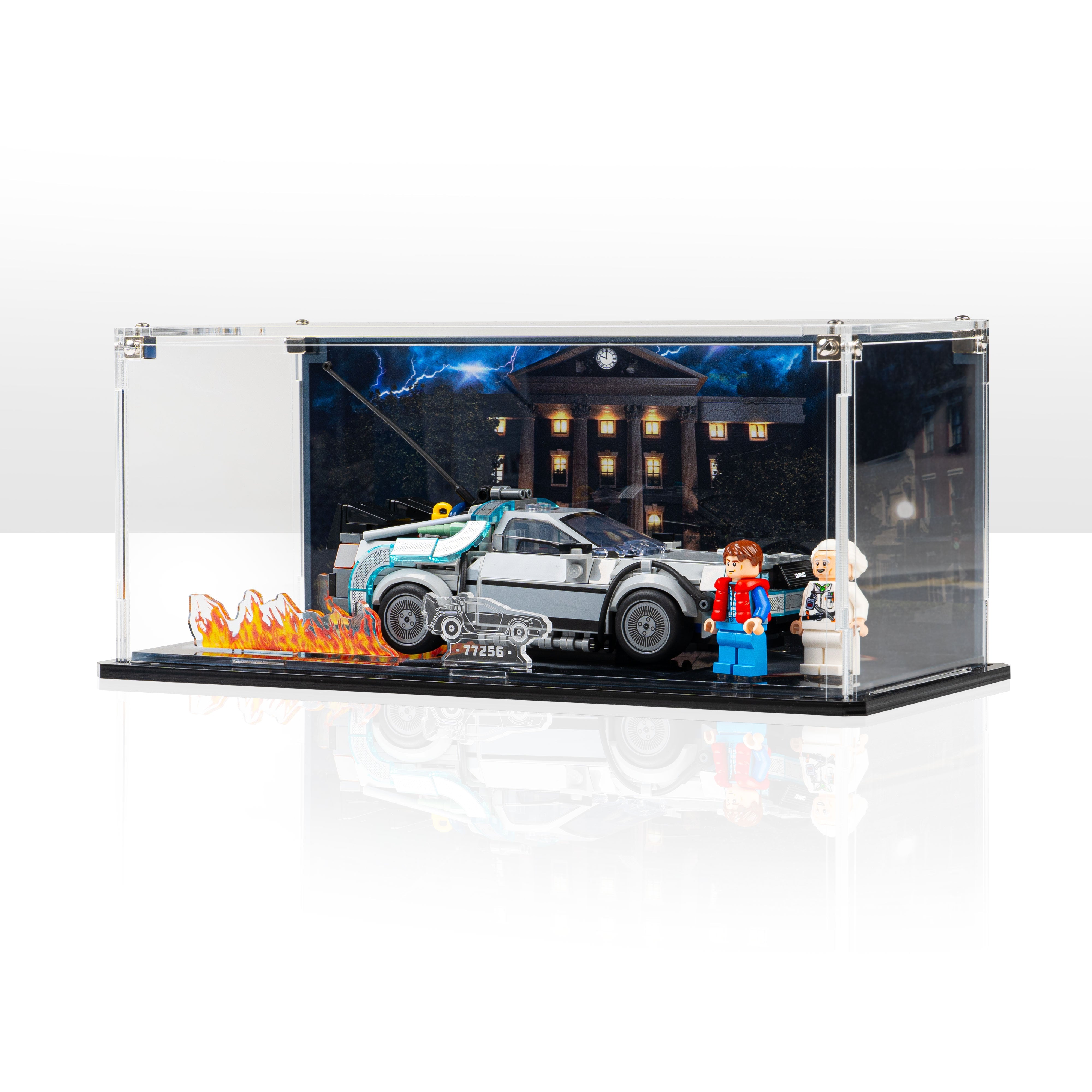 Display Case for LEGO® Speed Champions: Time Machine from Back to the Future (77256)