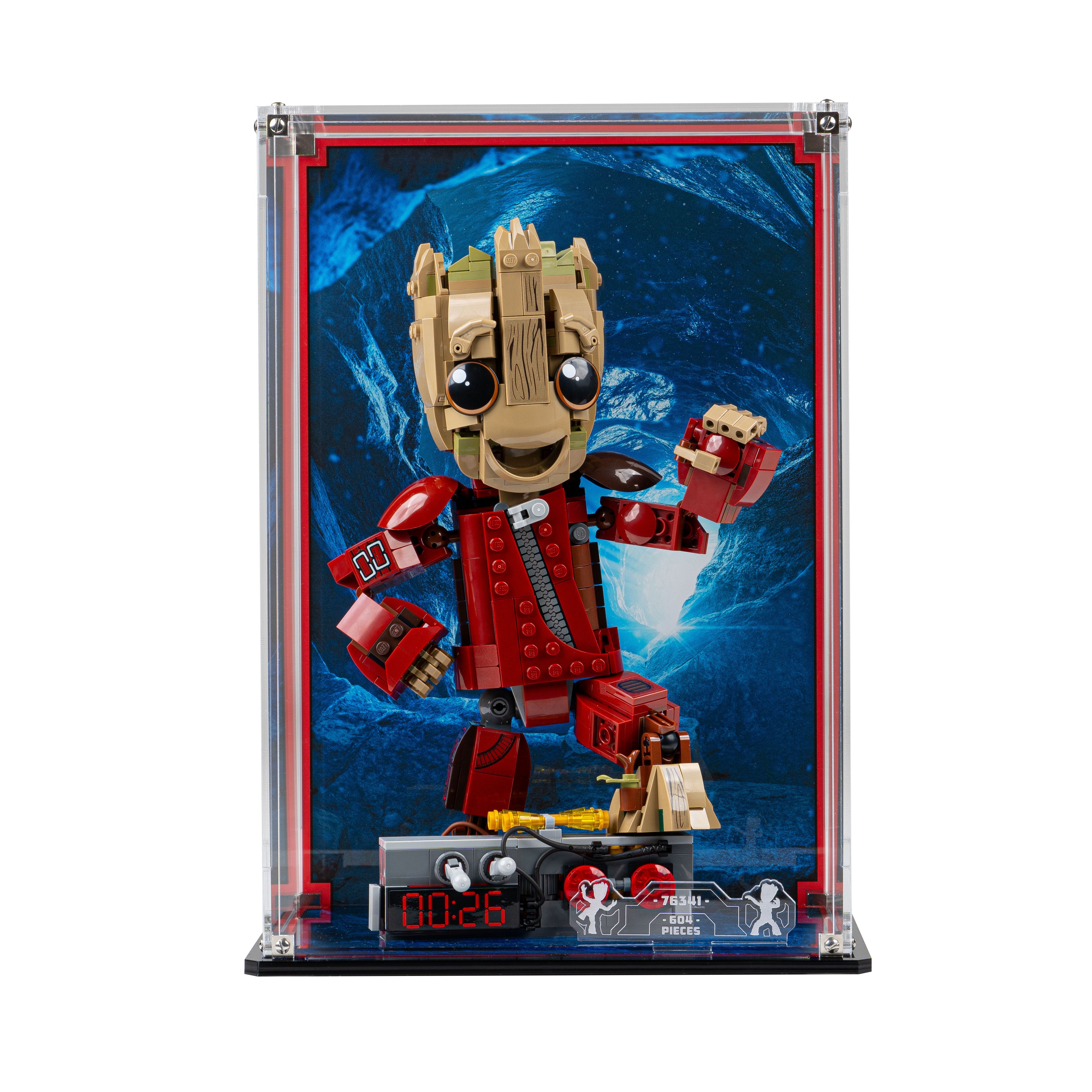 Display Case for LEGO® Marvel: Ravager Jumpsuit Groot (76341)