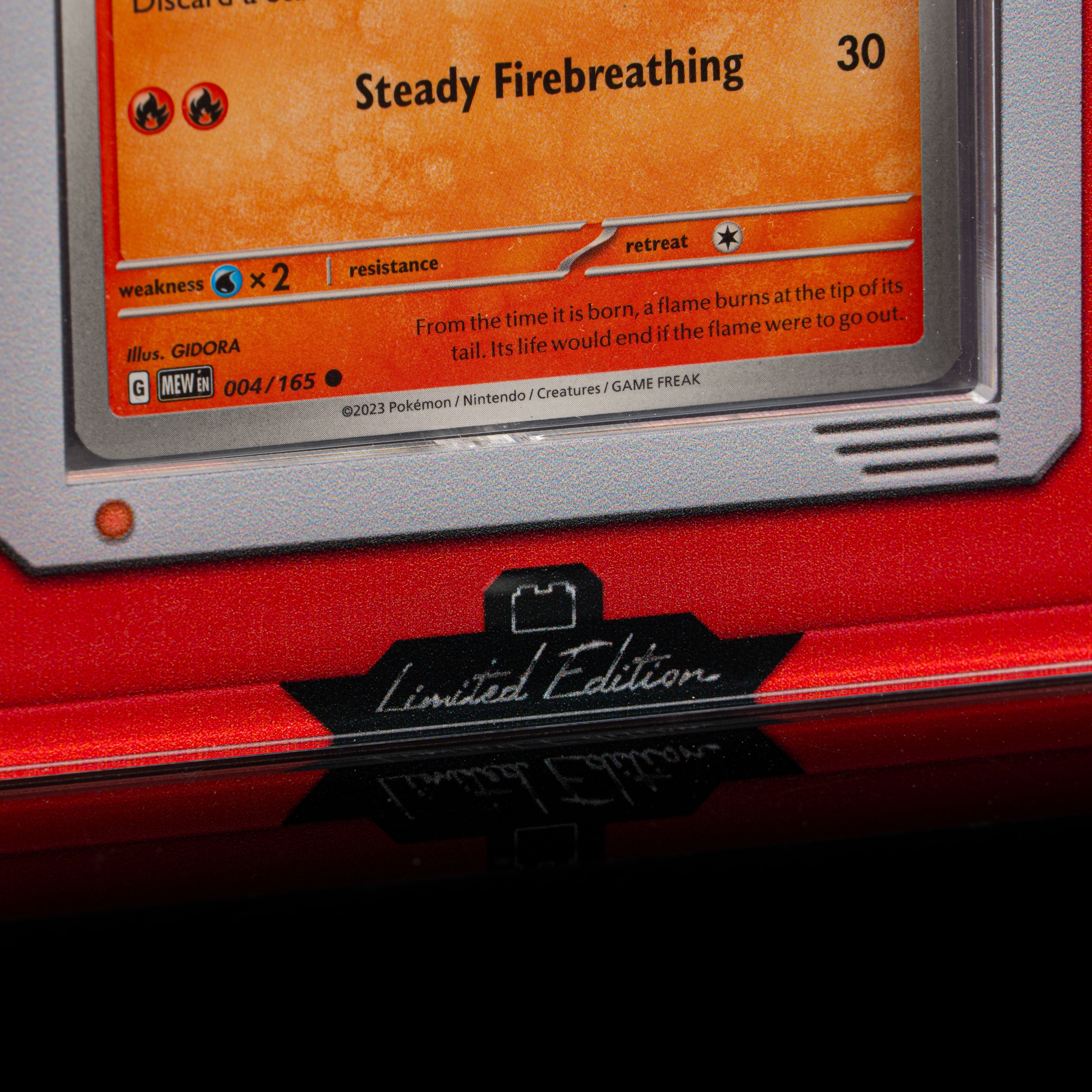 Limited Edition Display Case for LEGO® Pokémon™: Venusaur, Charizard and Blastoise (72153) with Trading Card Display