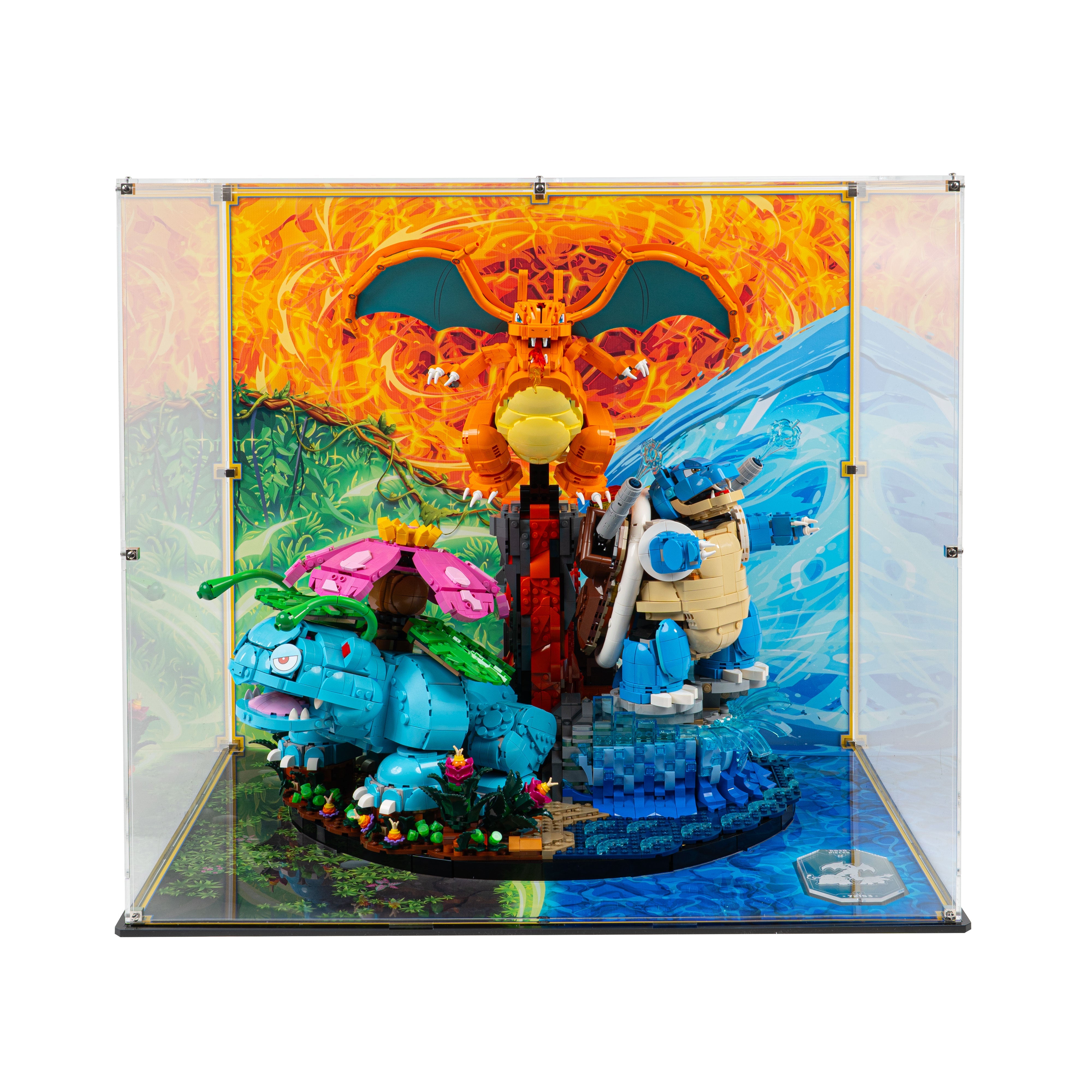 Display Case for LEGO® Pokémon™: Venusaur, Charizard and Blastoise (72153)