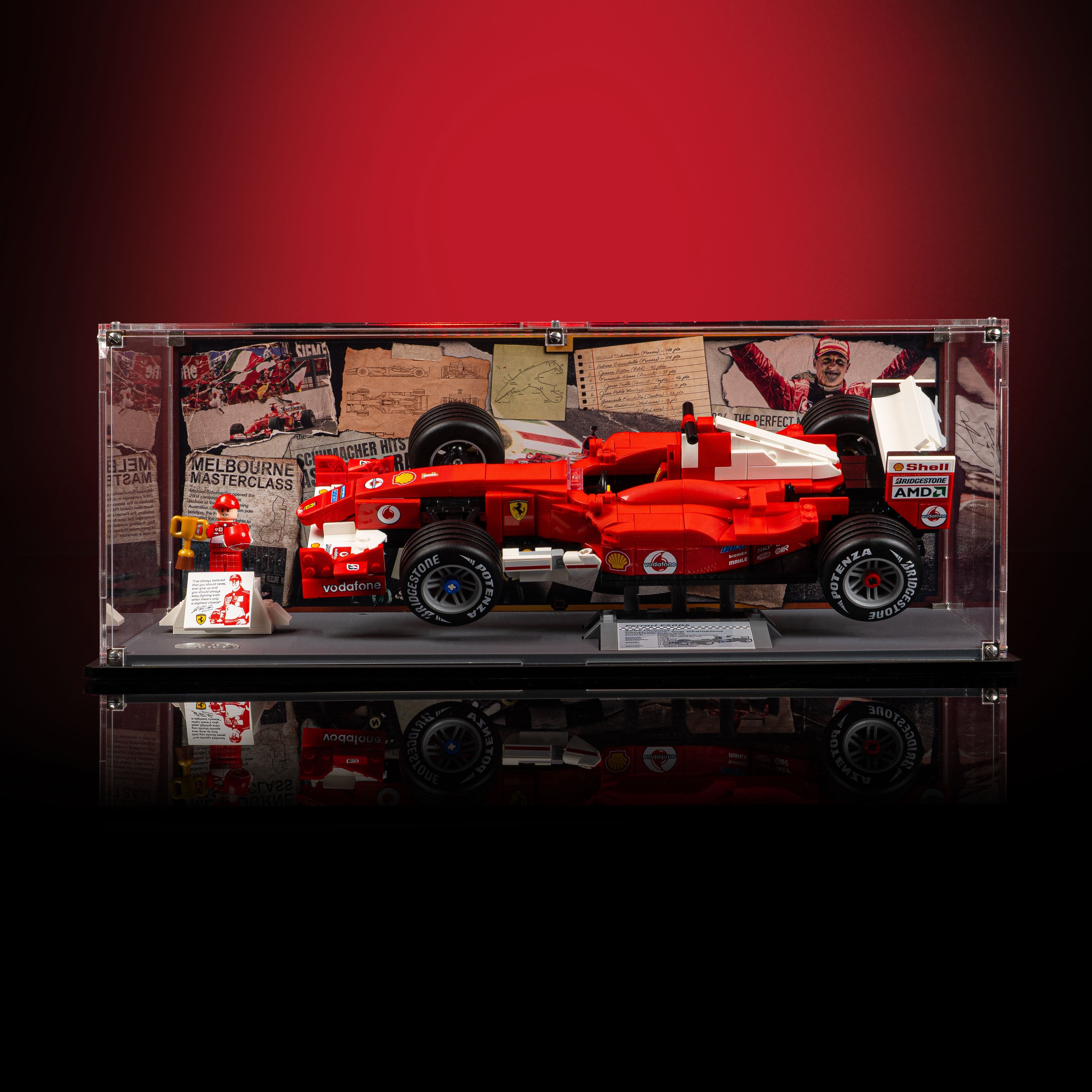 Limited Edition Display Case for LEGO® Icons: Ferrari F2004 & Michael Schumacher (11375)