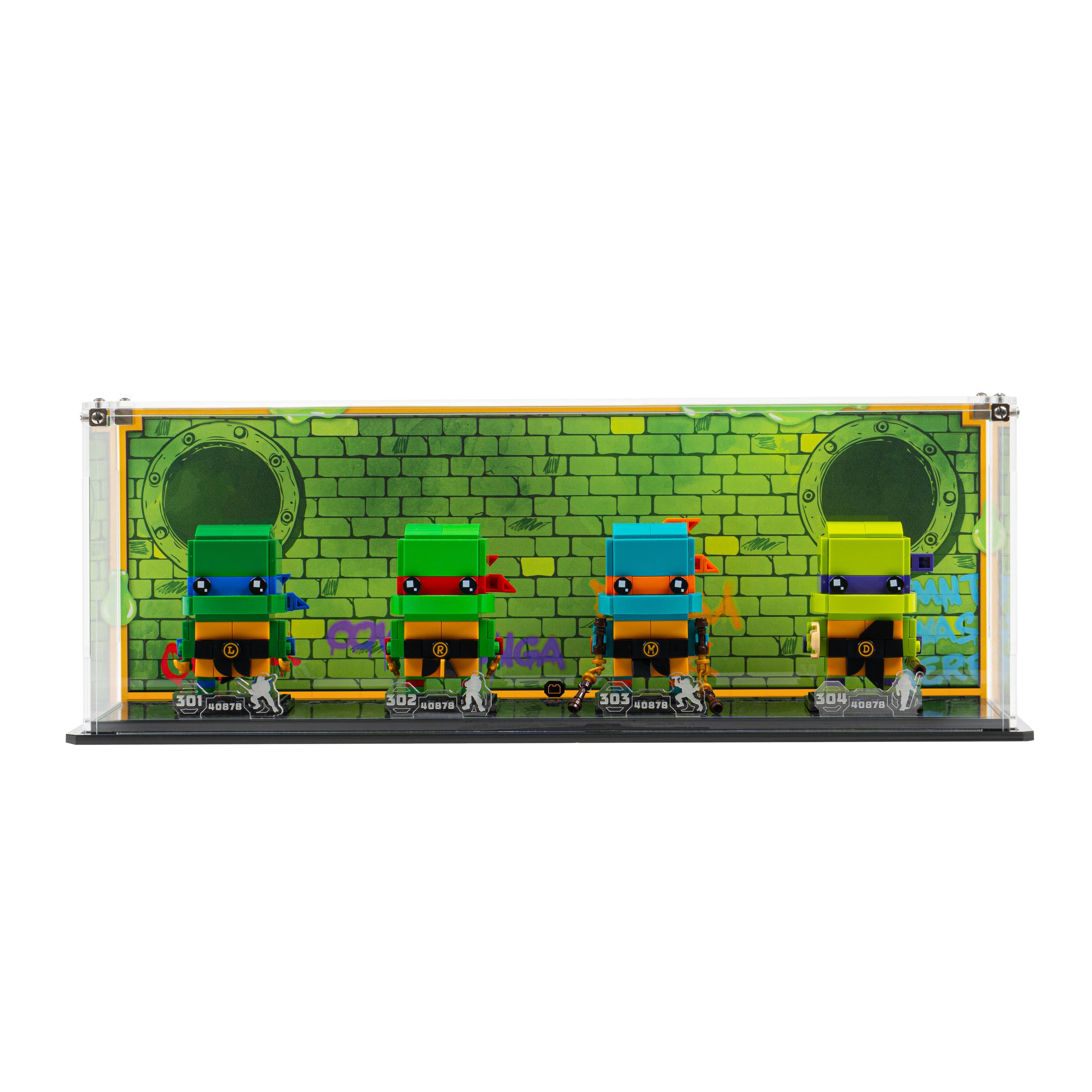 Display Case for LEGO® Brickheadz Teenage Mutant Ninja Turtles Figures (40878)
