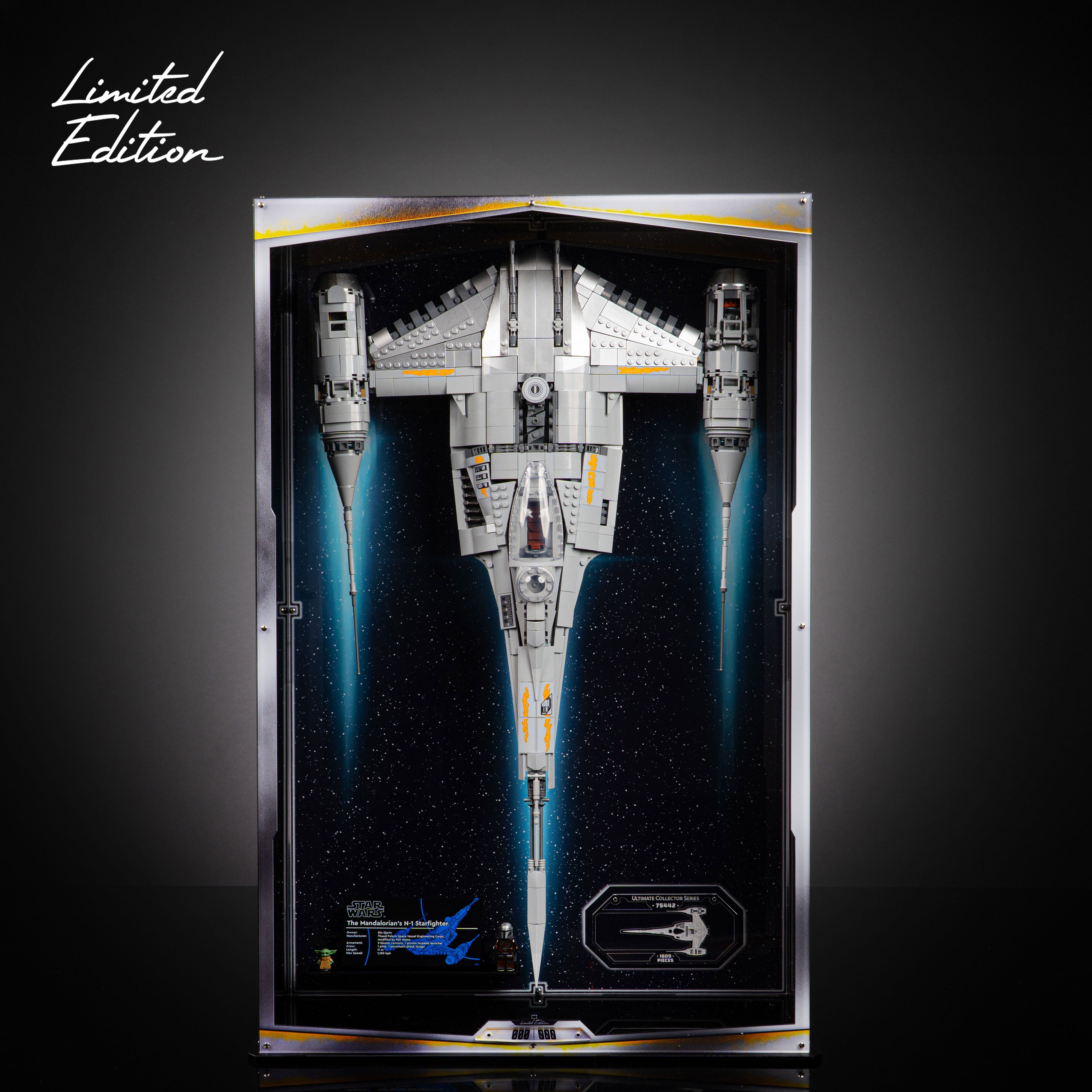 Limited Edition Wall Mountable Display Case for LEGO® Star Wars™ The Mandalorian's N-1 Starfighter™ (75442)