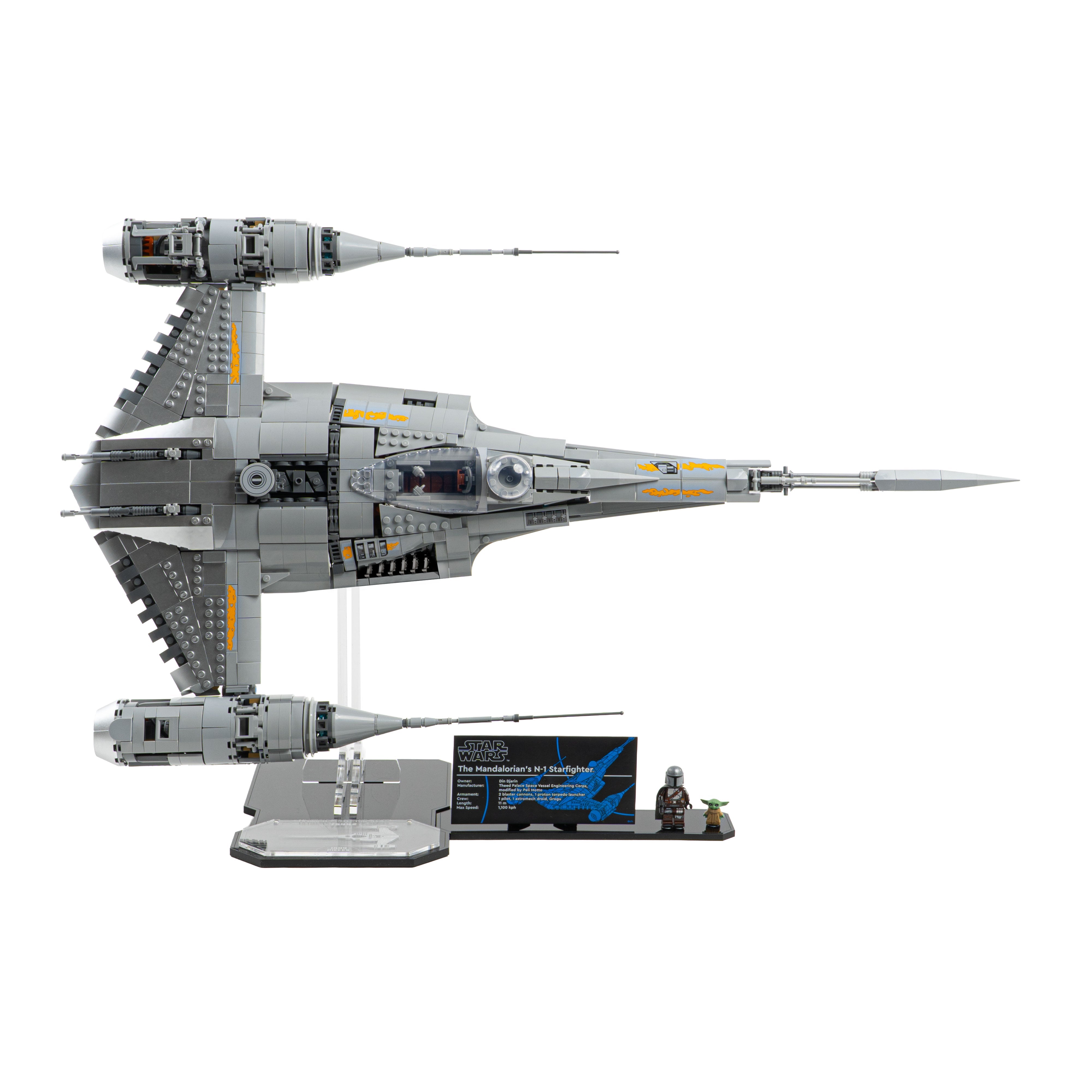 Display Stand for LEGO® Star Wars™ The Mandalorian's N-1 Starfighter™ (75442)