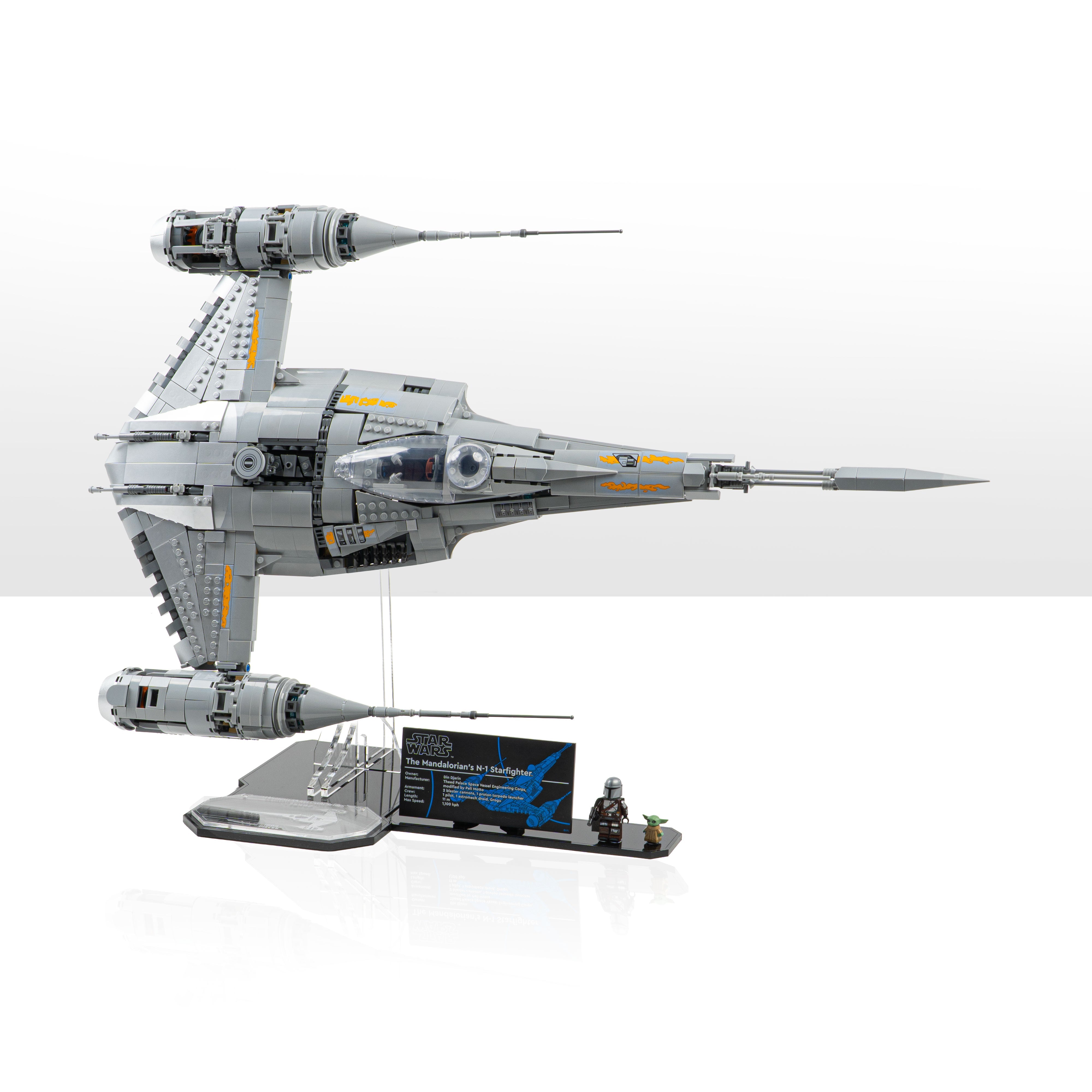 Display Stand for LEGO® Star Wars™ The Mandalorian's N-1 Starfighter™ (75442)