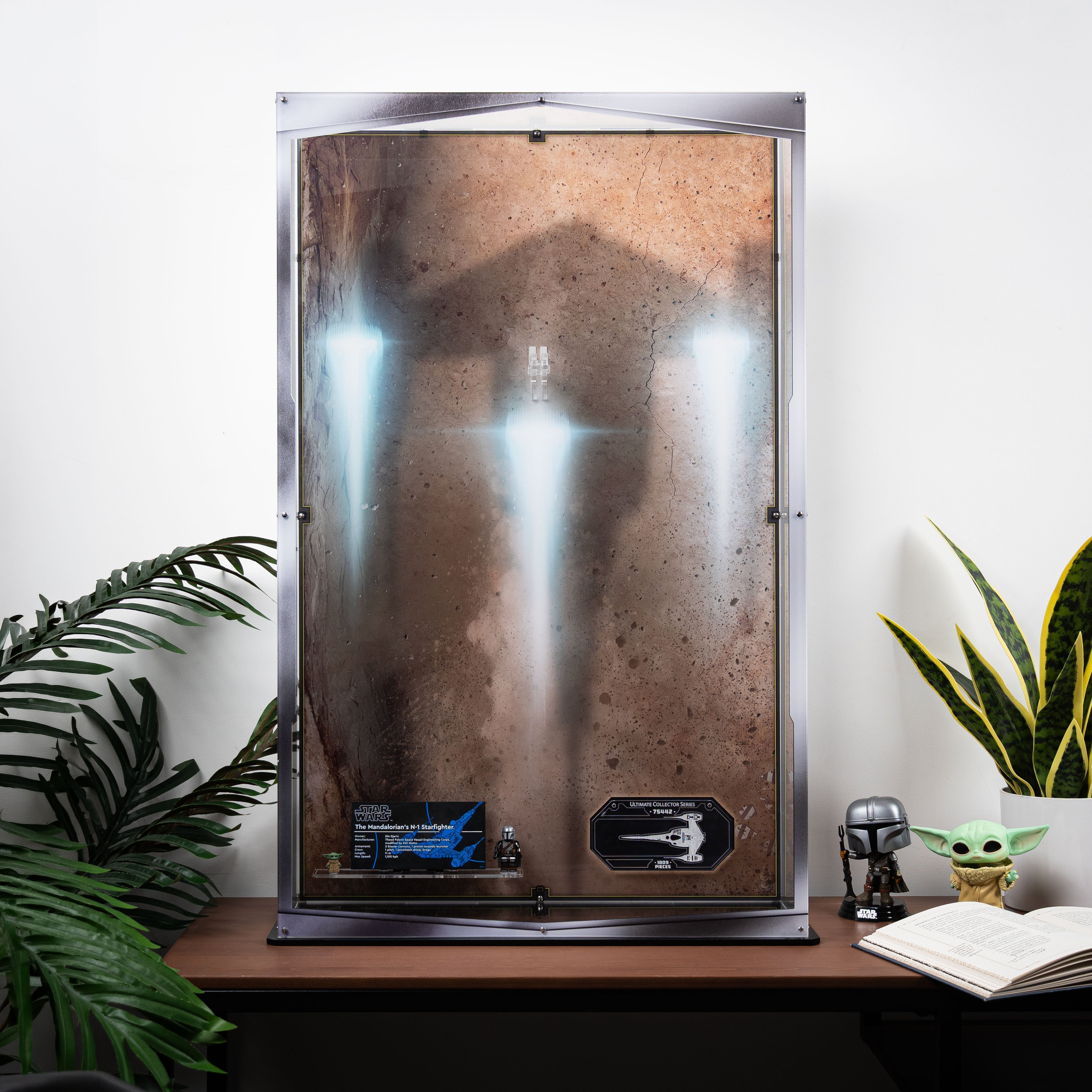 Wall Mountable Display Case for LEGO® Star Wars™ The Mandalorian's N-1 Starfighter™ (75442)