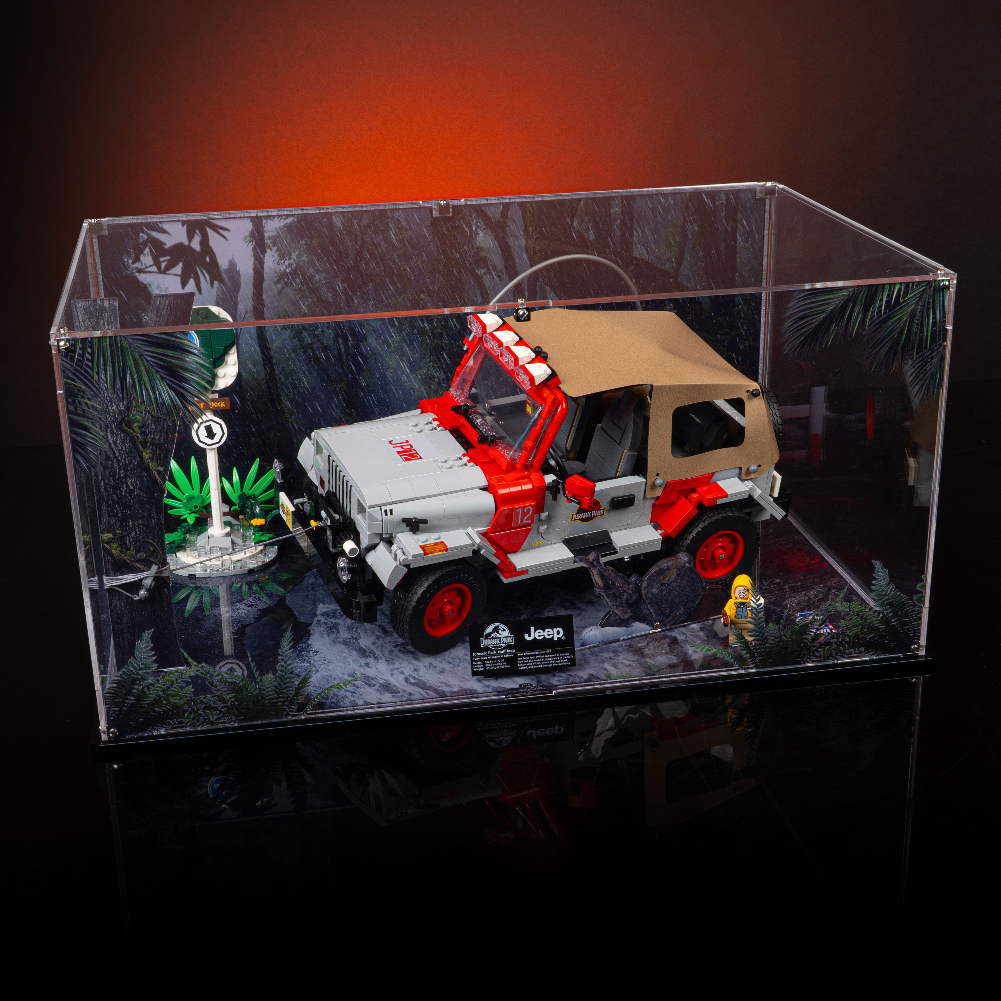 Limited Edition Display Case for LEGO® Jurassic Park Jeep® Wrangler (77984)