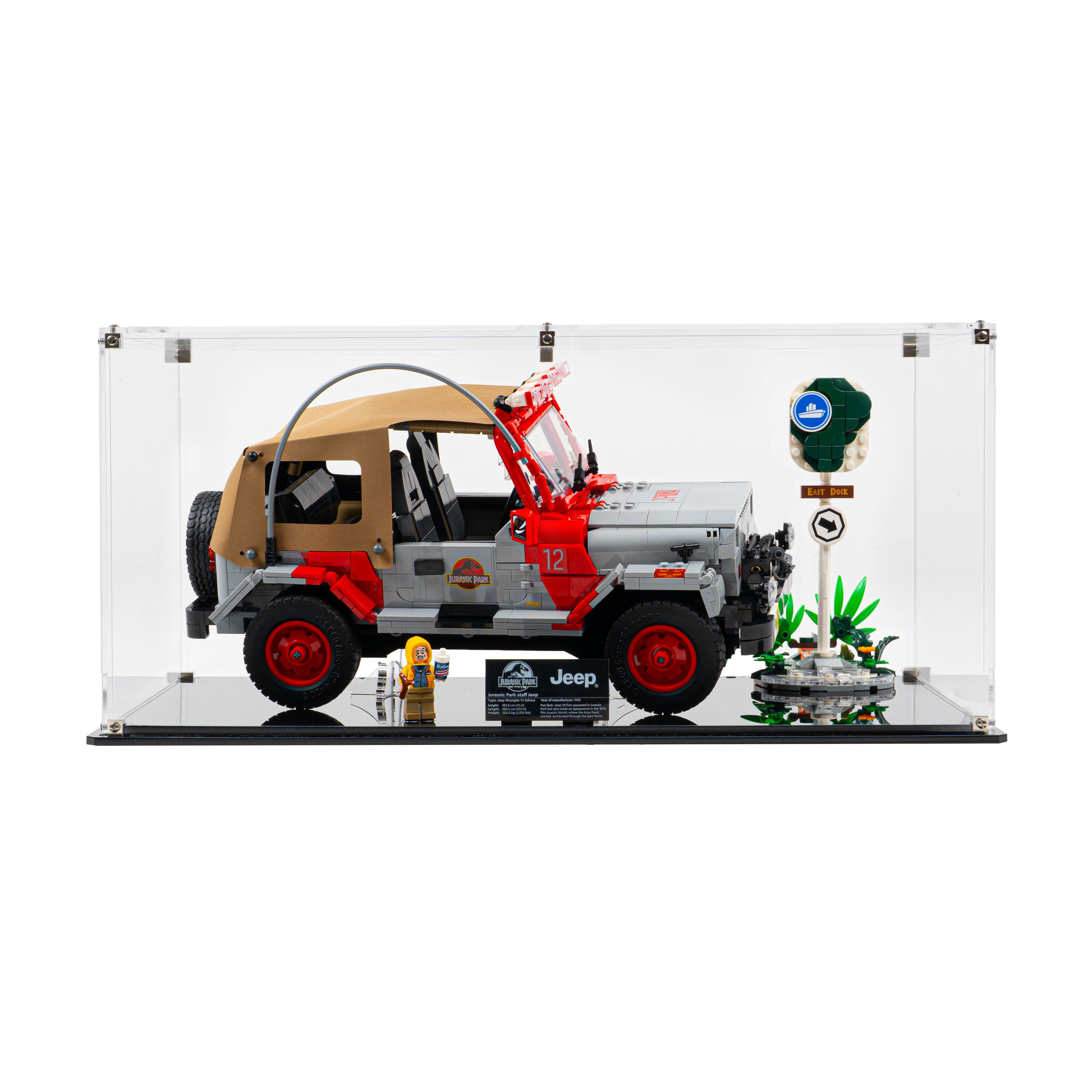 Display Case for LEGO® Jurassic Park Jeep® Wrangler (77984)