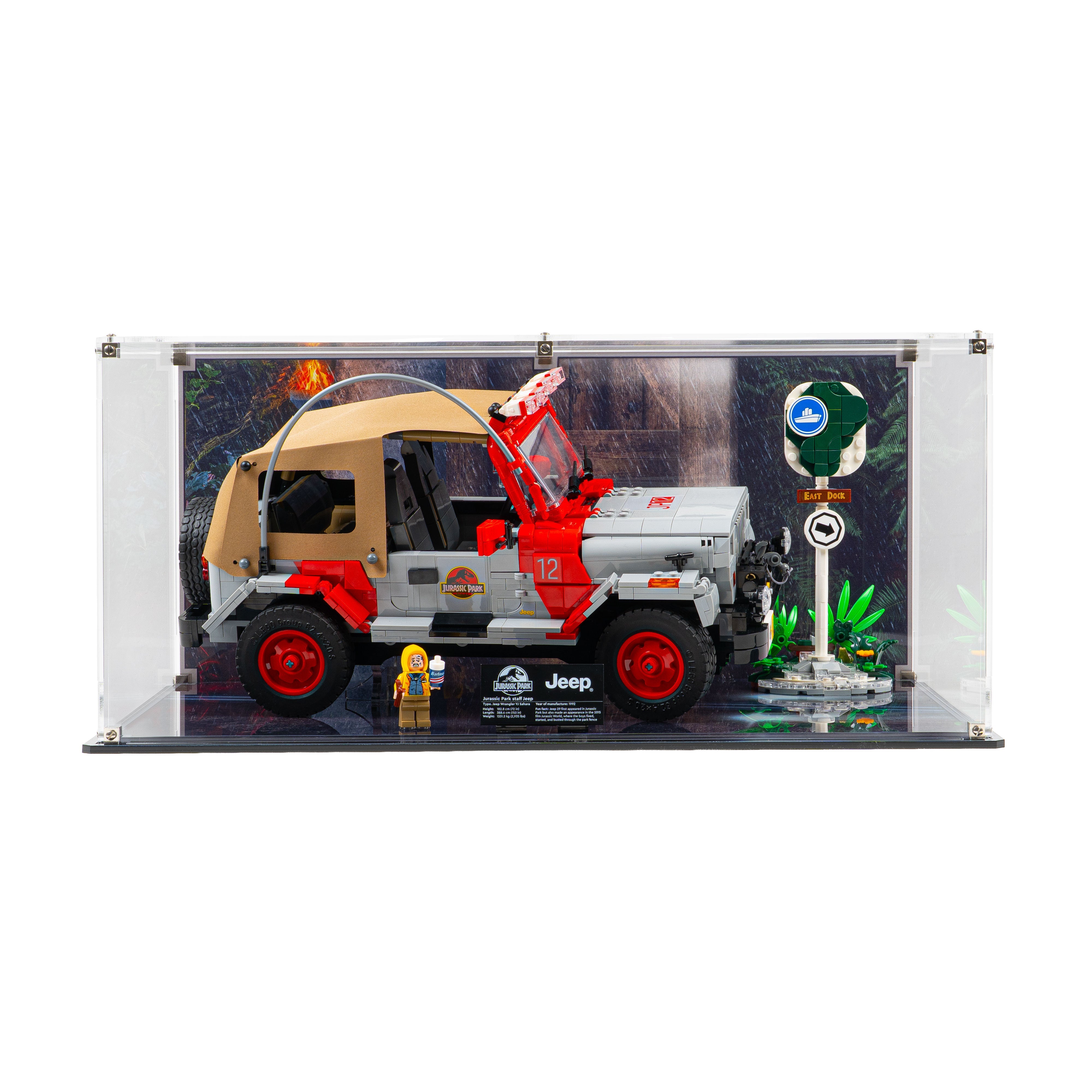 Display Case for LEGO® Jurassic Park Jeep® Wrangler (77984)
