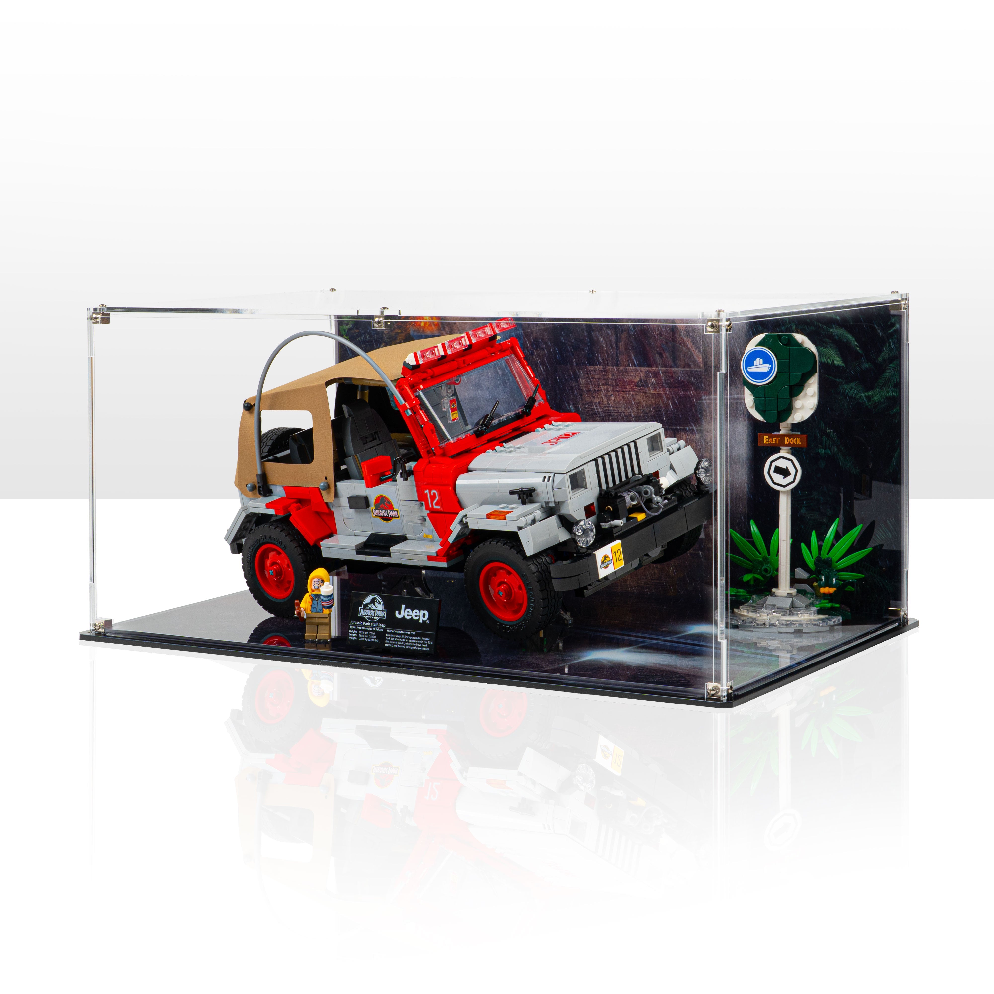 Display Case for LEGO® Jurassic Park Jeep® Wrangler (77984)