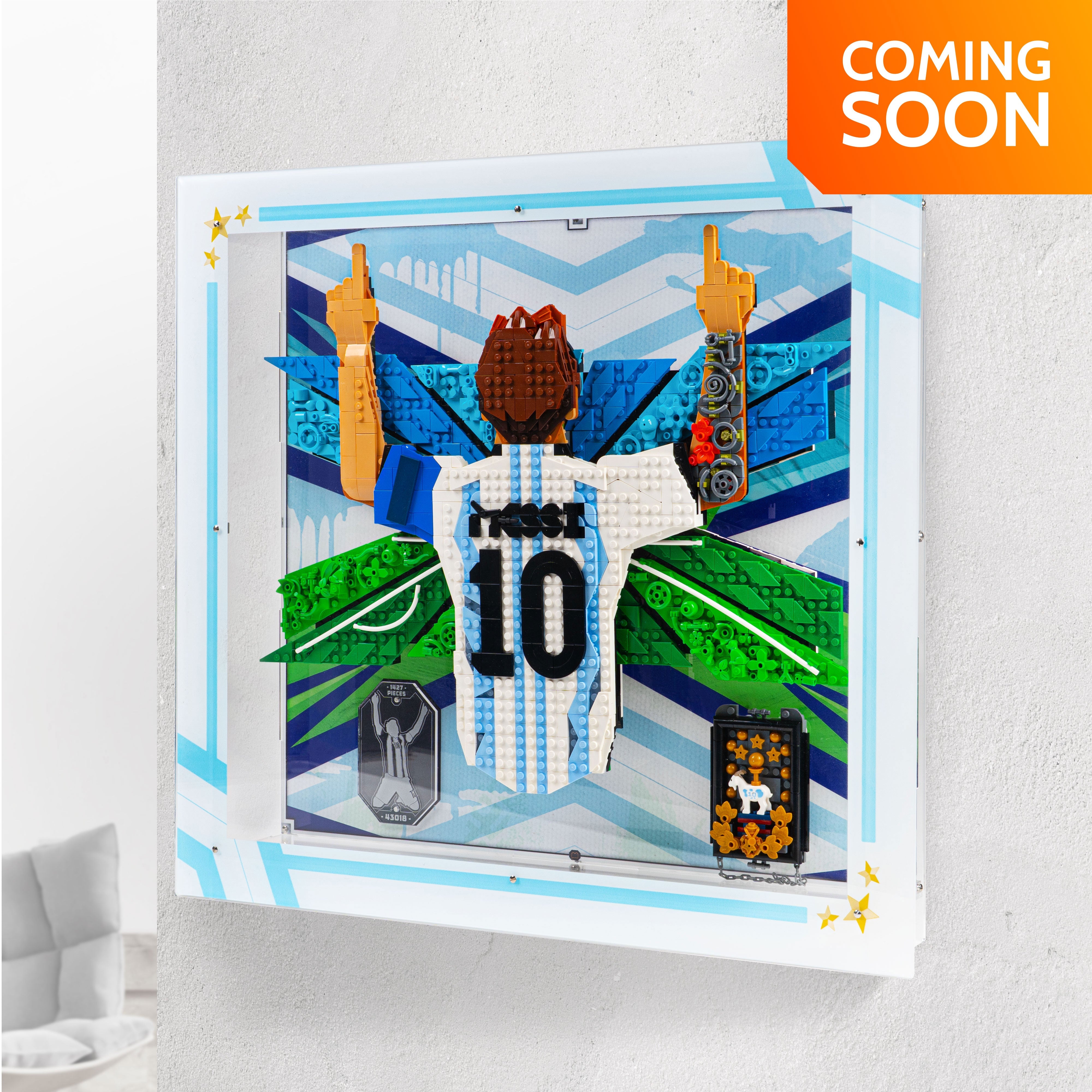 Display Case for LEGO® Editions: Lionel Messi – Celebration (43018)