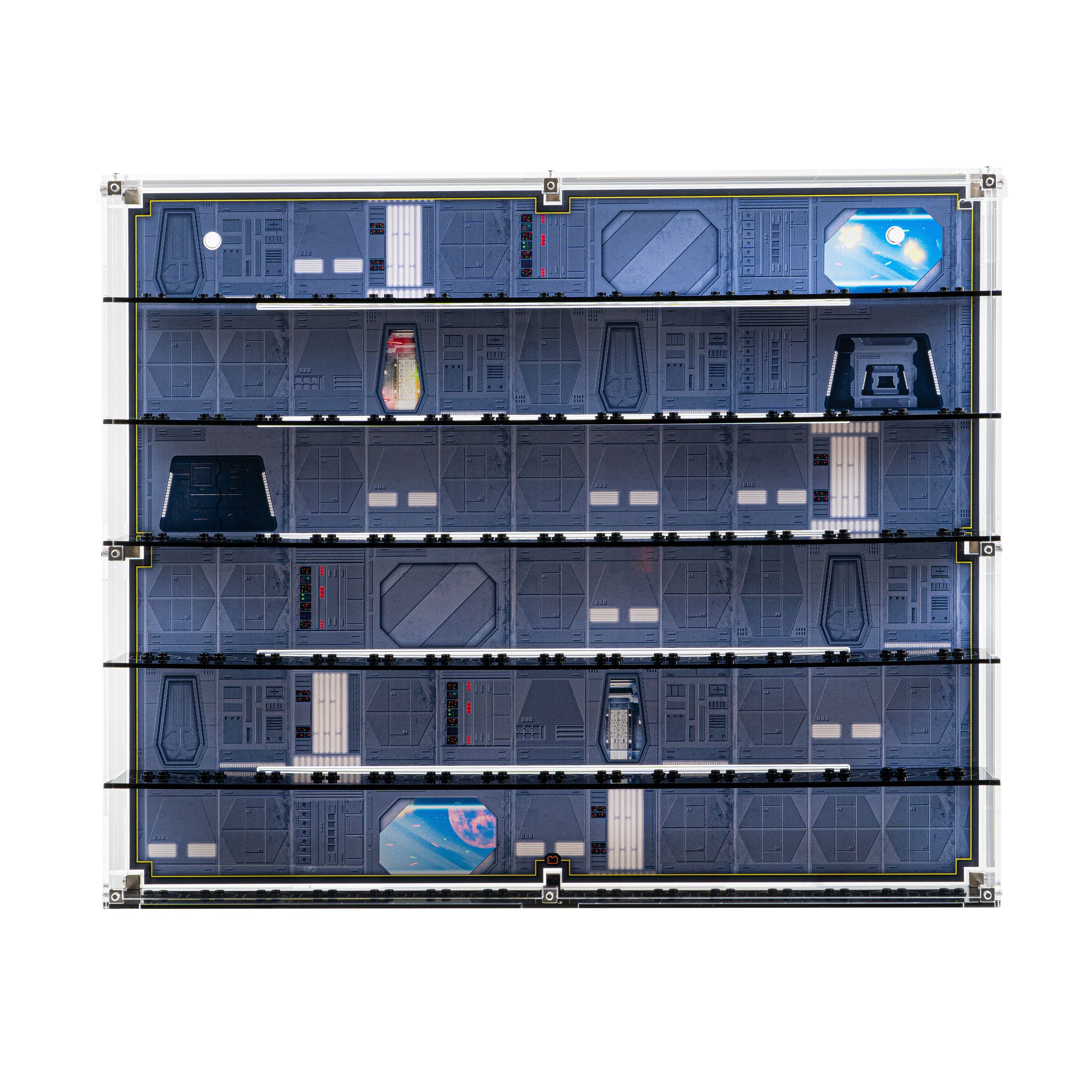 Star Wars Themed Wall Mounted Tiered Display Cases for LEGO® Minifigures