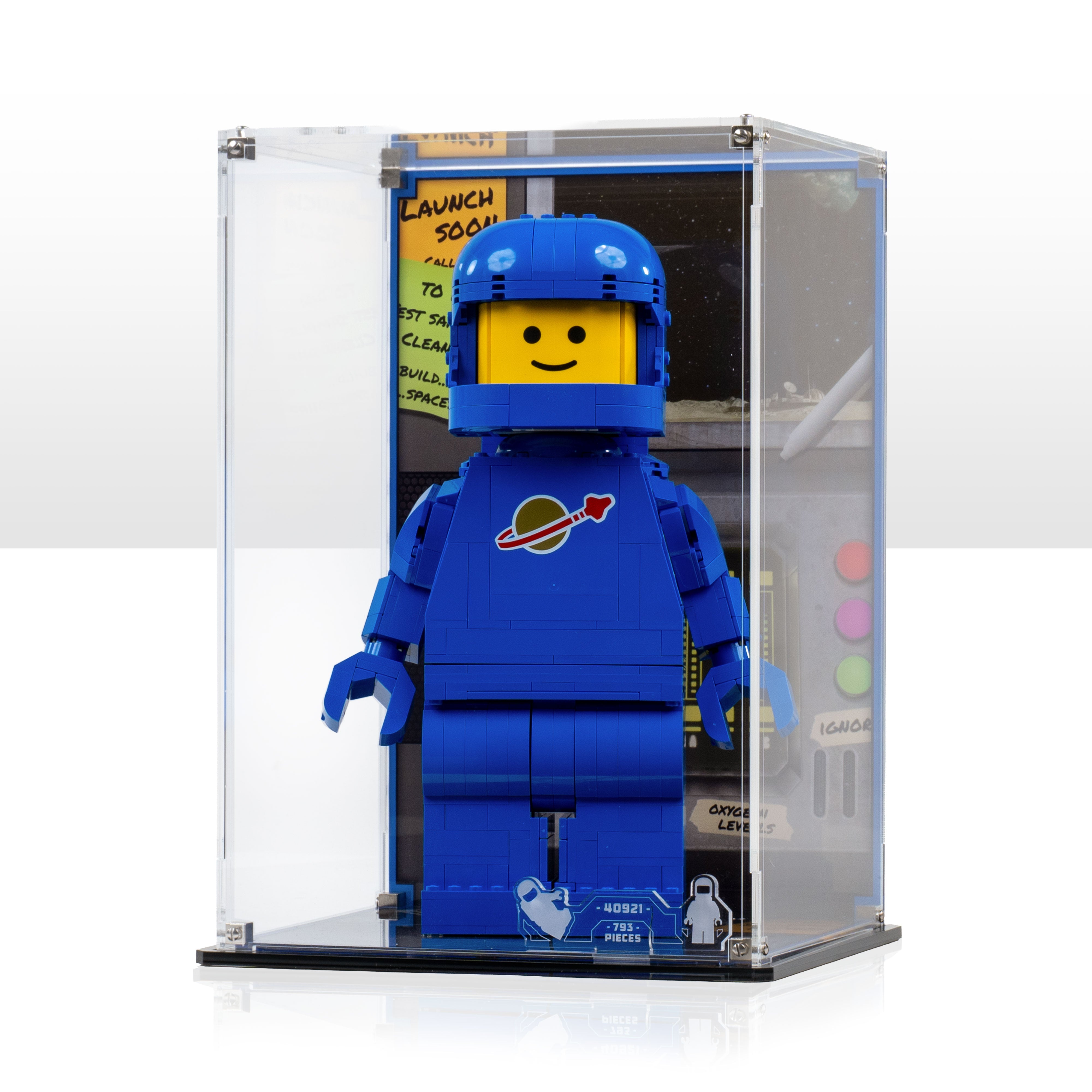 Display Case for LEGO® Up-Scaled Blue Astronaut Minifigure (40921)