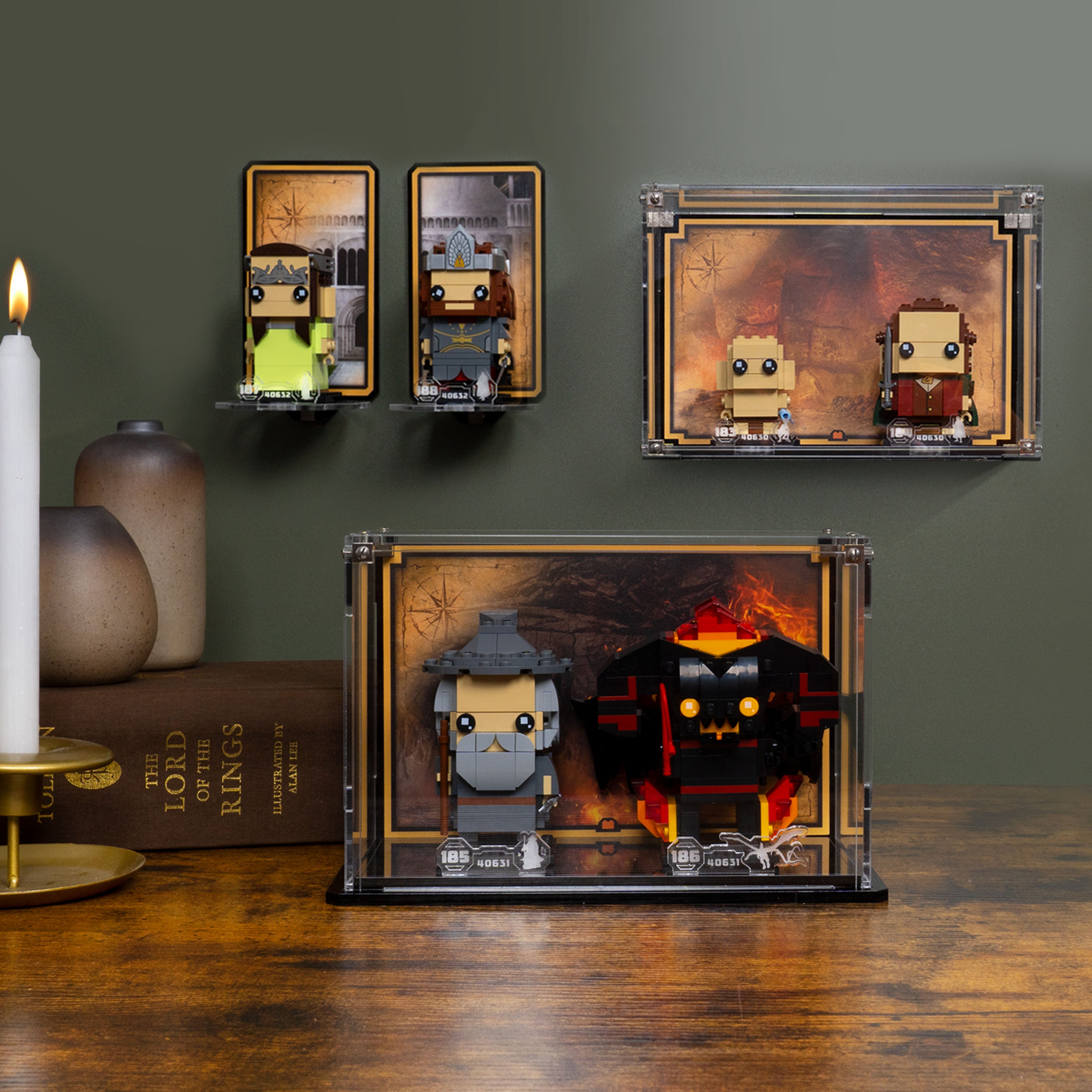 Display Case for LEGO® Brickheadz: Gandalf the Grey™ & Balrog™ (40631)