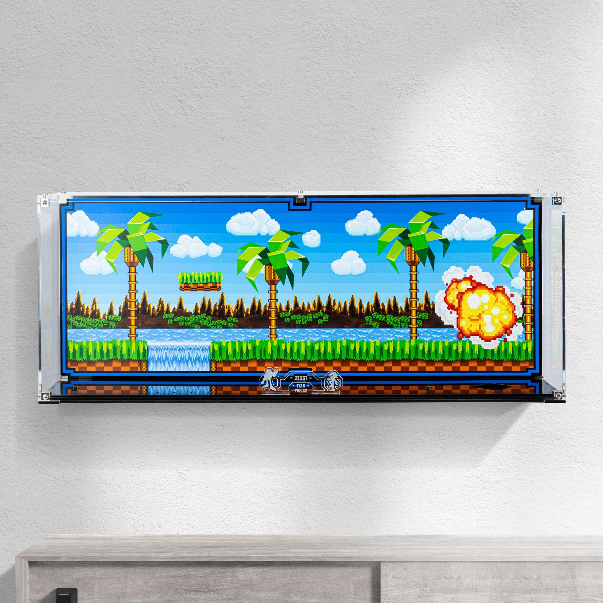 Wall Mounted Display Case for LEGO® IDEAS: Sonic the Hedgehog™ – Green Hill Zone (21331)