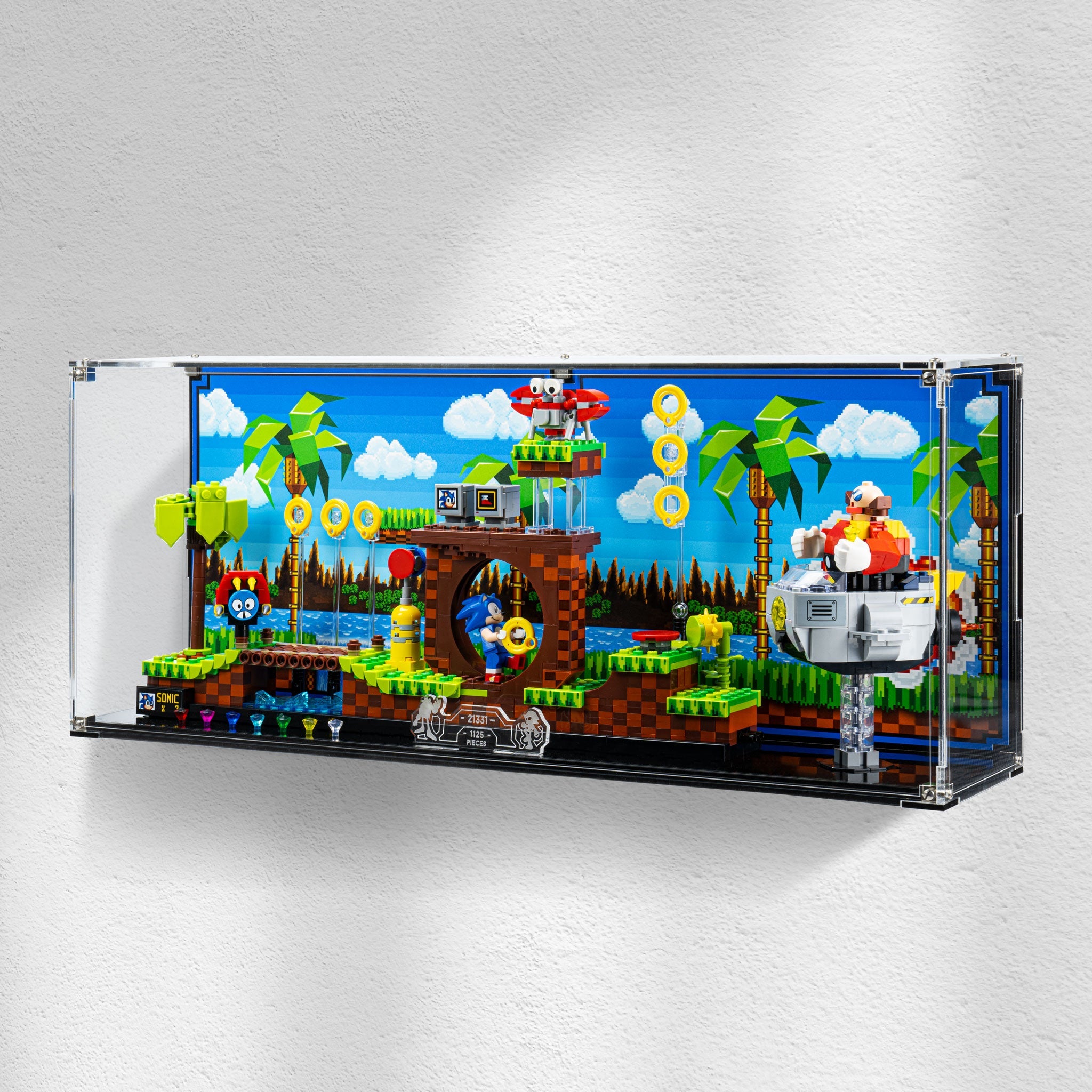 Wall Mounted Display Case for LEGO® IDEAS: Sonic the Hedgehog™ – Green Hill Zone (21331)