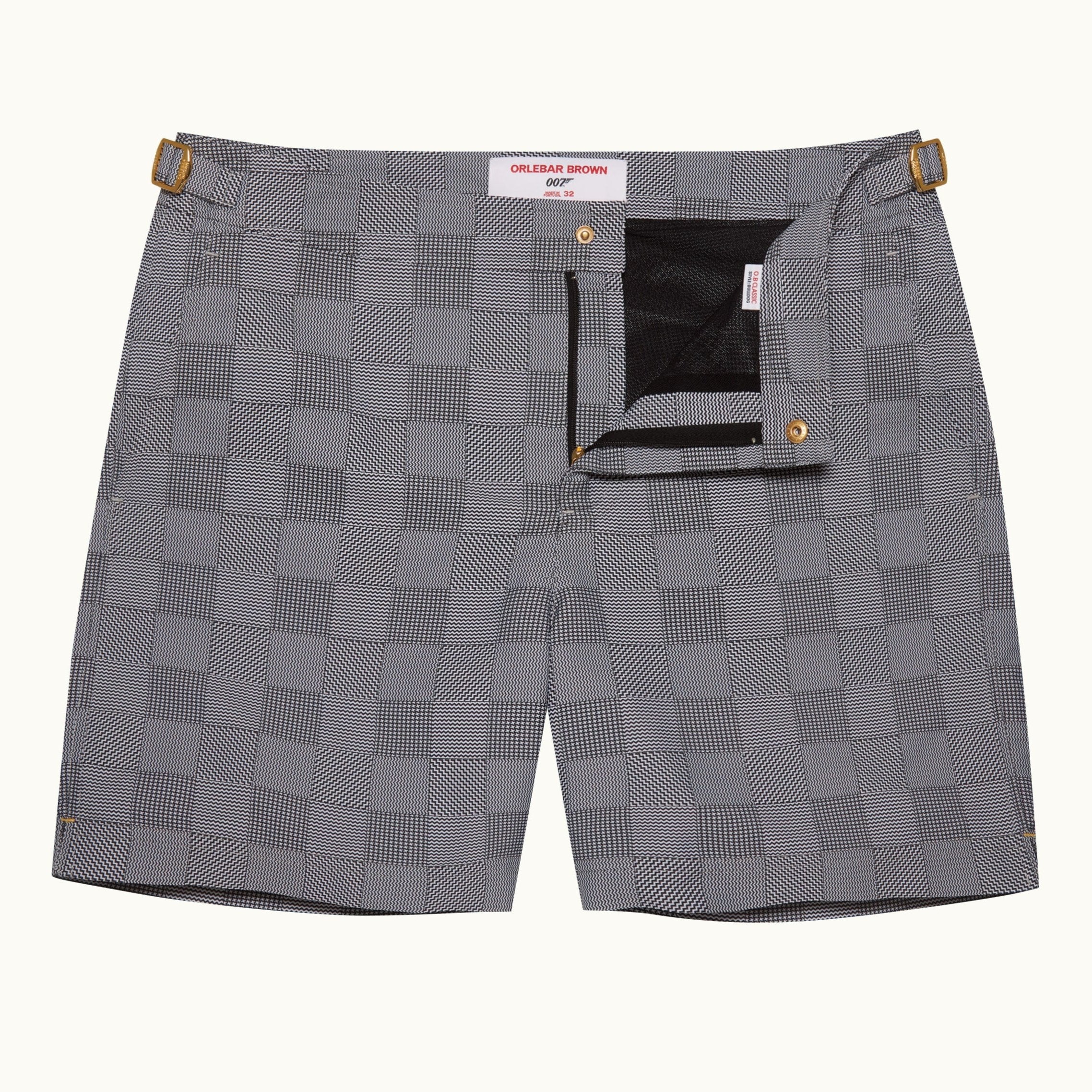 James Bond Glen Check Swim Shorts - By Orlebar Brown