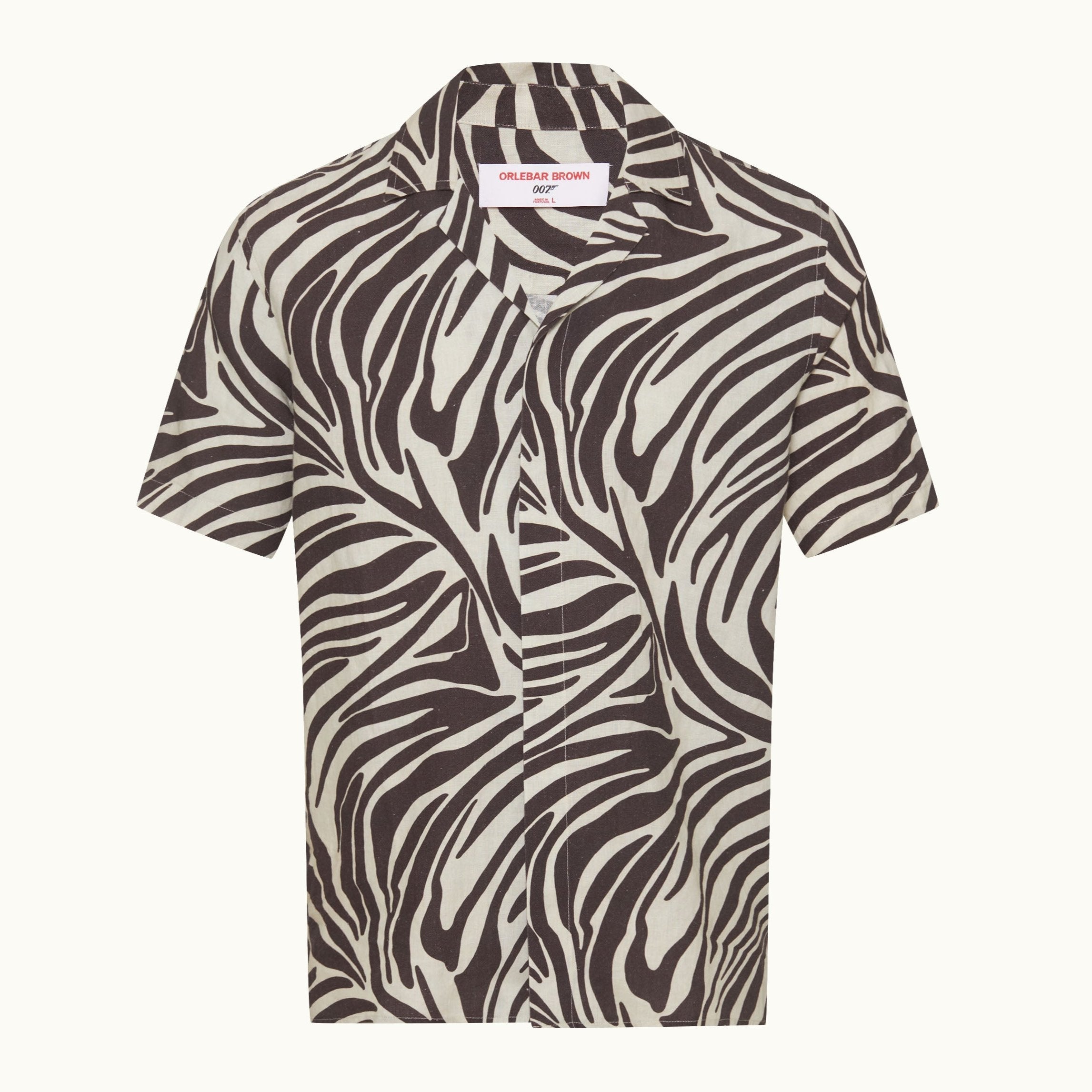 James Bond Zebra Linen Shirt - By Orlebar Brown