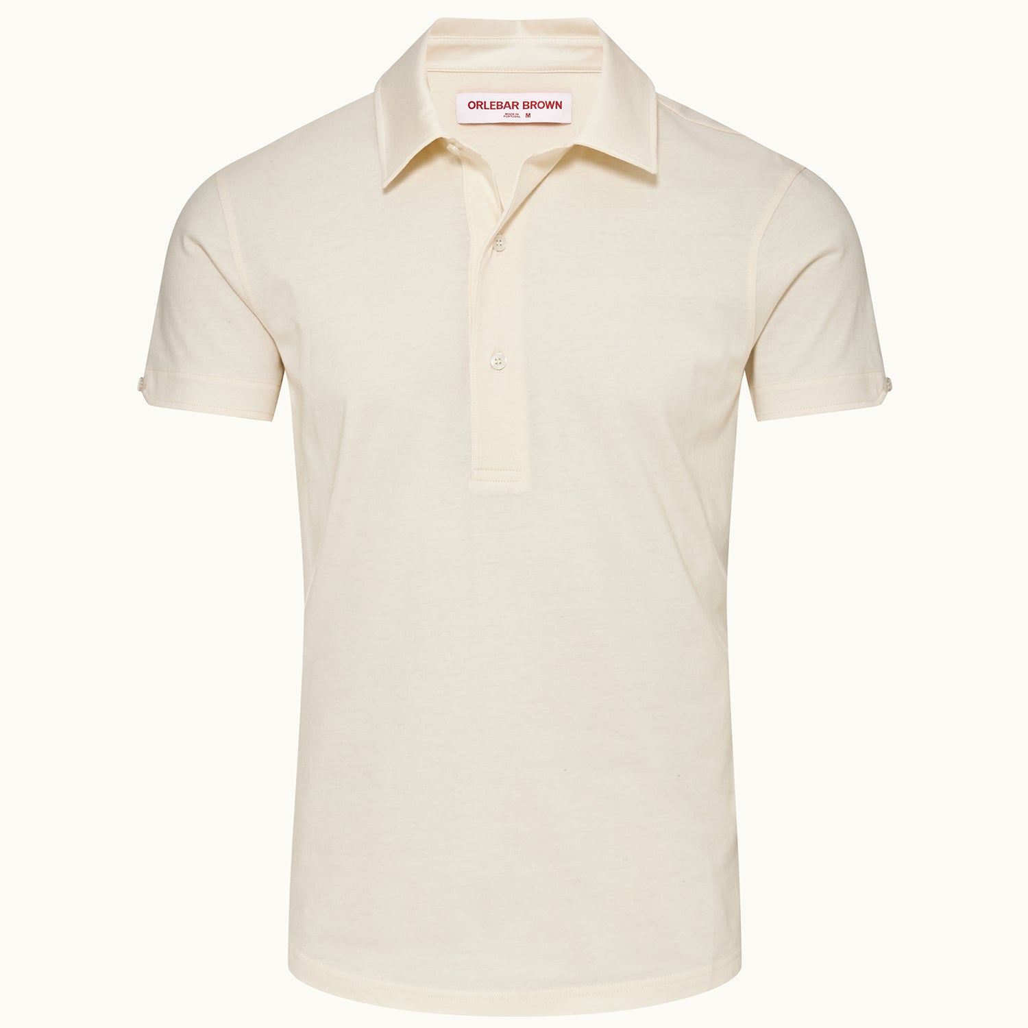 James Bond Cream Cotton Silk Polo Shirt - By Orlebar Brown