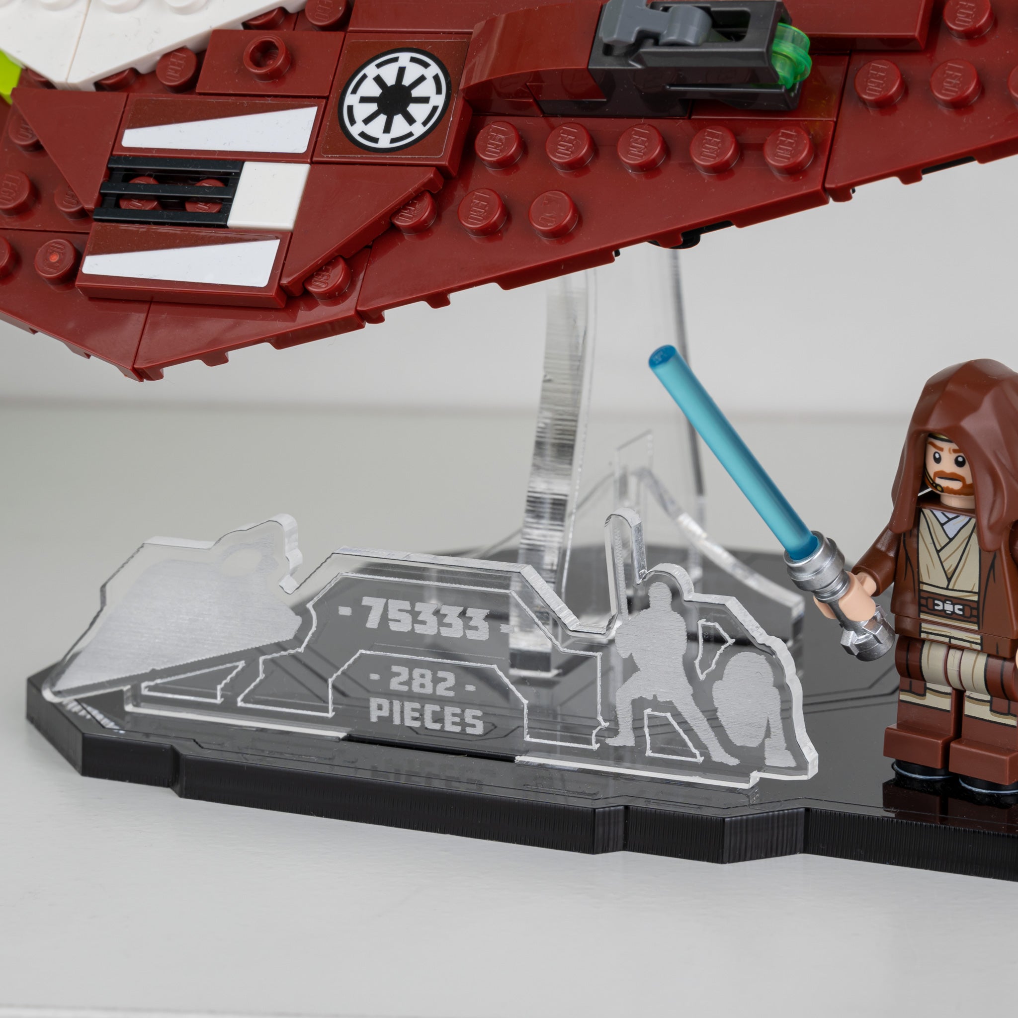 Display Stand for LEGO® Star Wars Obi-Wan Kenobi's Jedi Starfighter (75333)