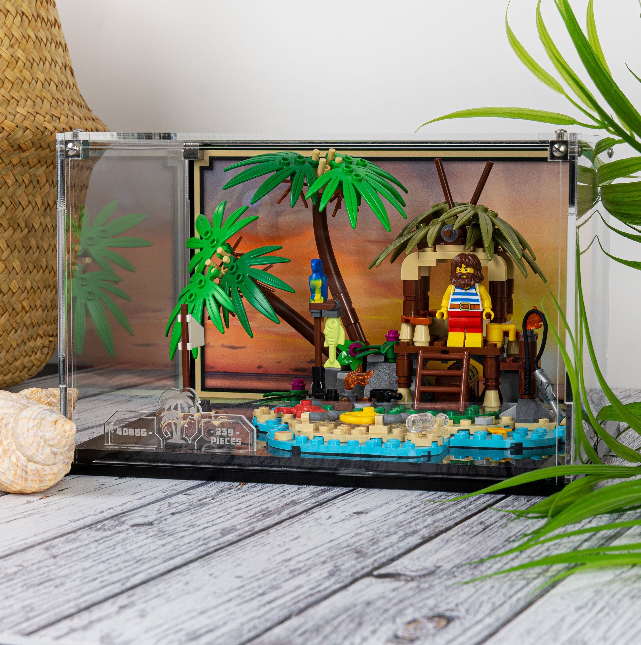 Display Case for LEGO® Ray the Castaway (40566)
