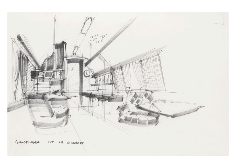 James Bond Ken Adam Goldfinger Art Print Set - Numbered Edition (Unframed)
